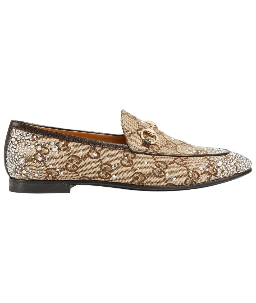 GUCCI Бежевые лоферы, фото 1