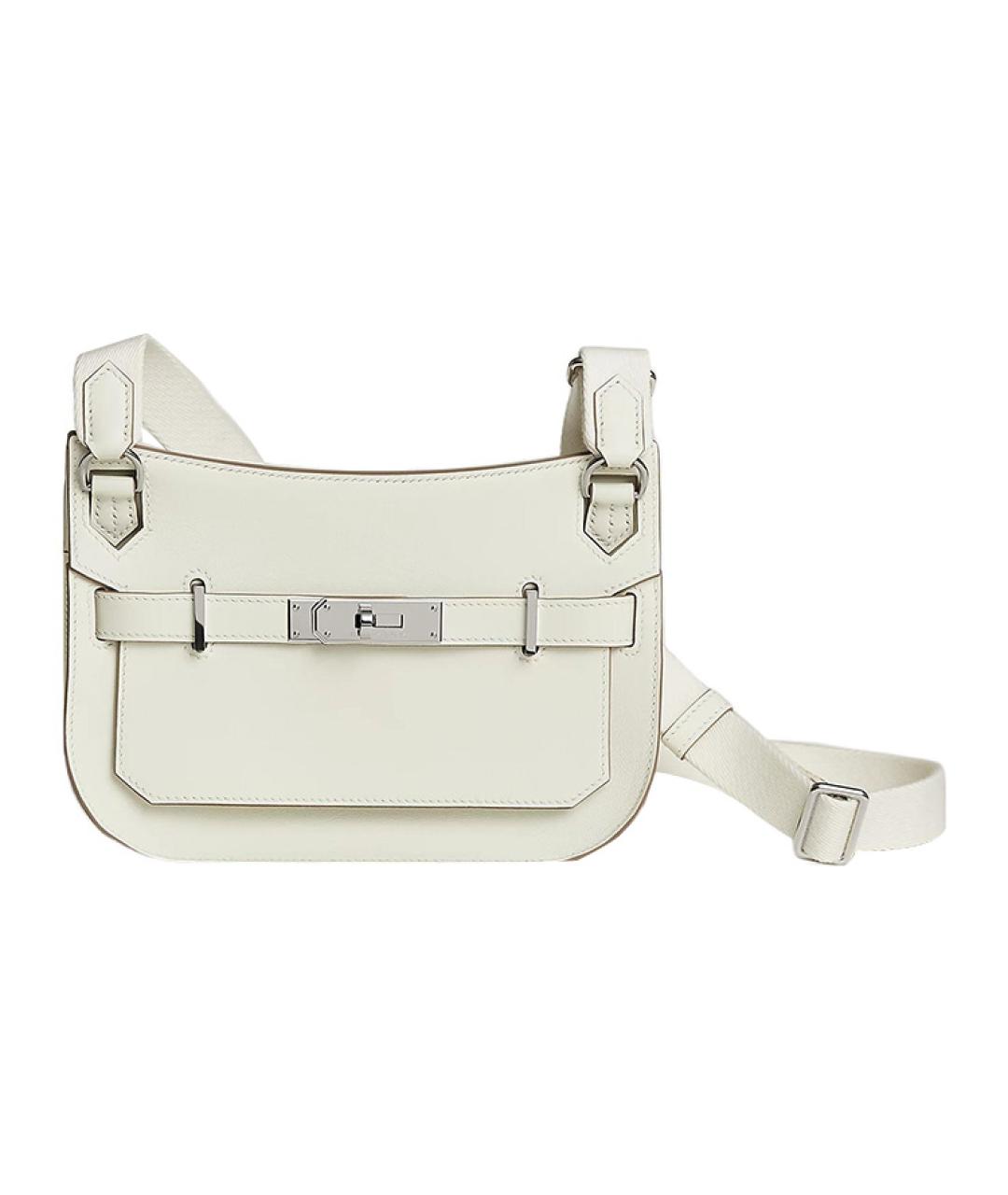 HERMES Белая кожаная сумка через плечо, фото 1