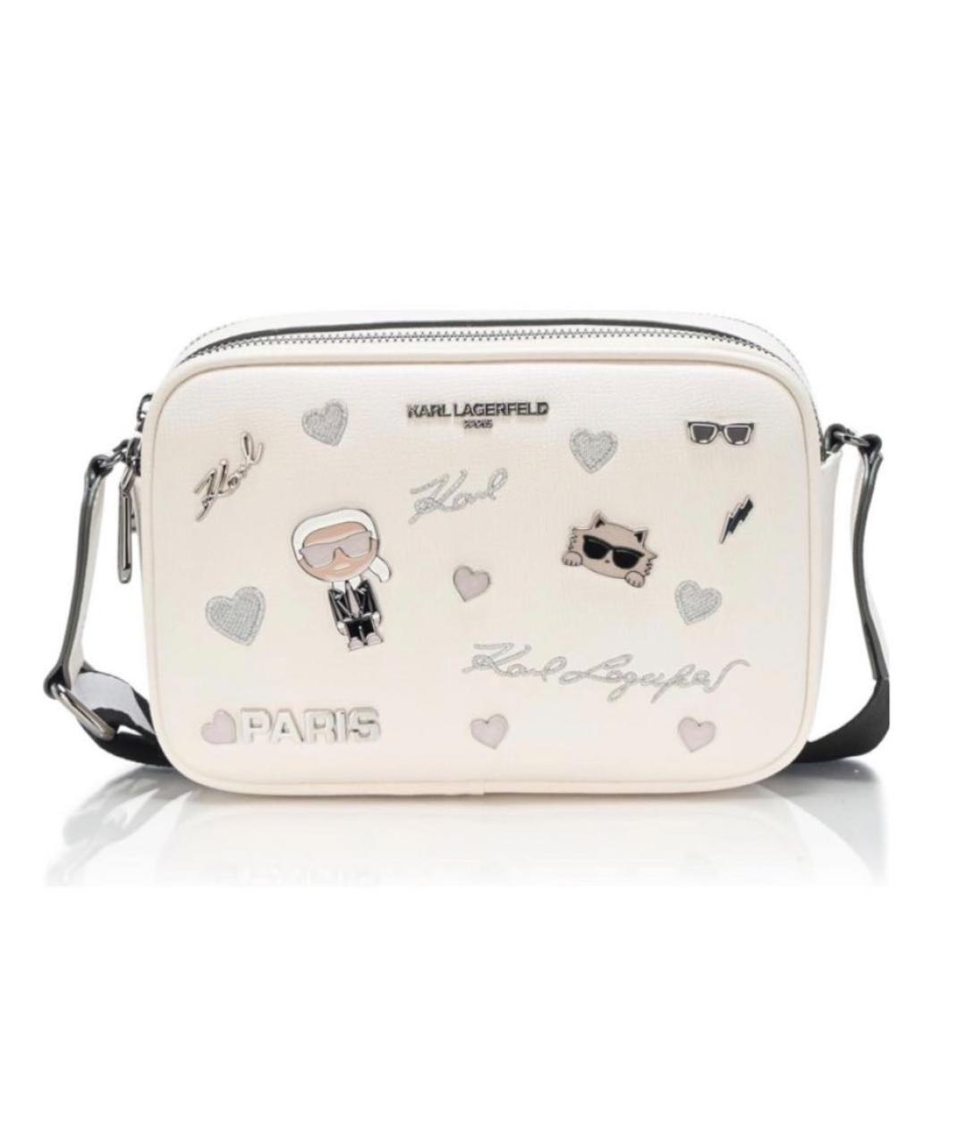 KARL LAGERFELD Белая сумка через плечо, фото 9
