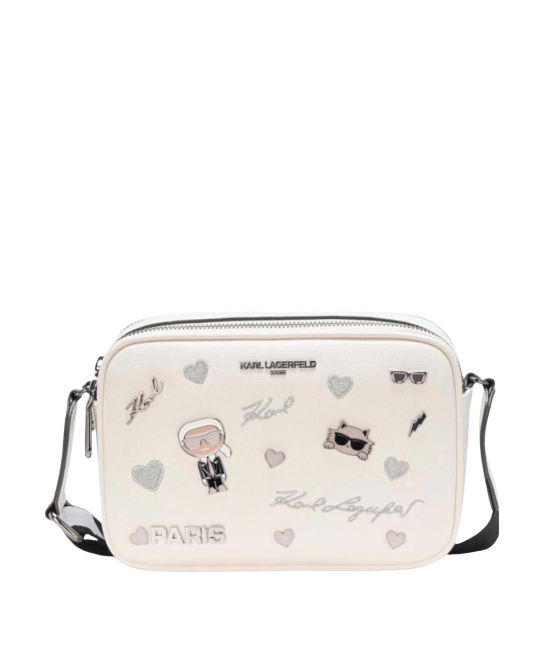 KARL LAGERFELD Белая сумка через плечо, фото 1