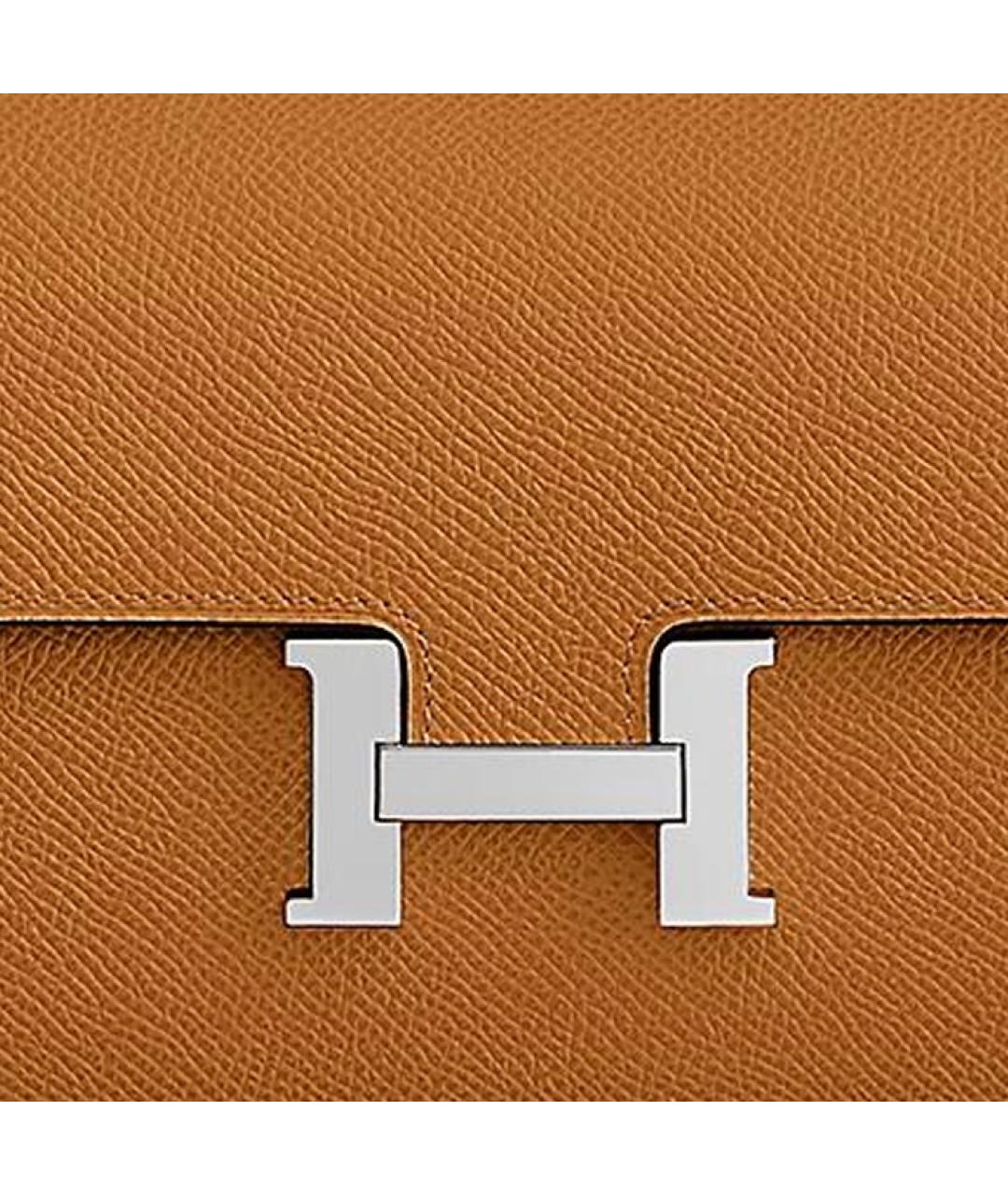 HERMES Коричневая кожаная сумка через плечо, фото 4