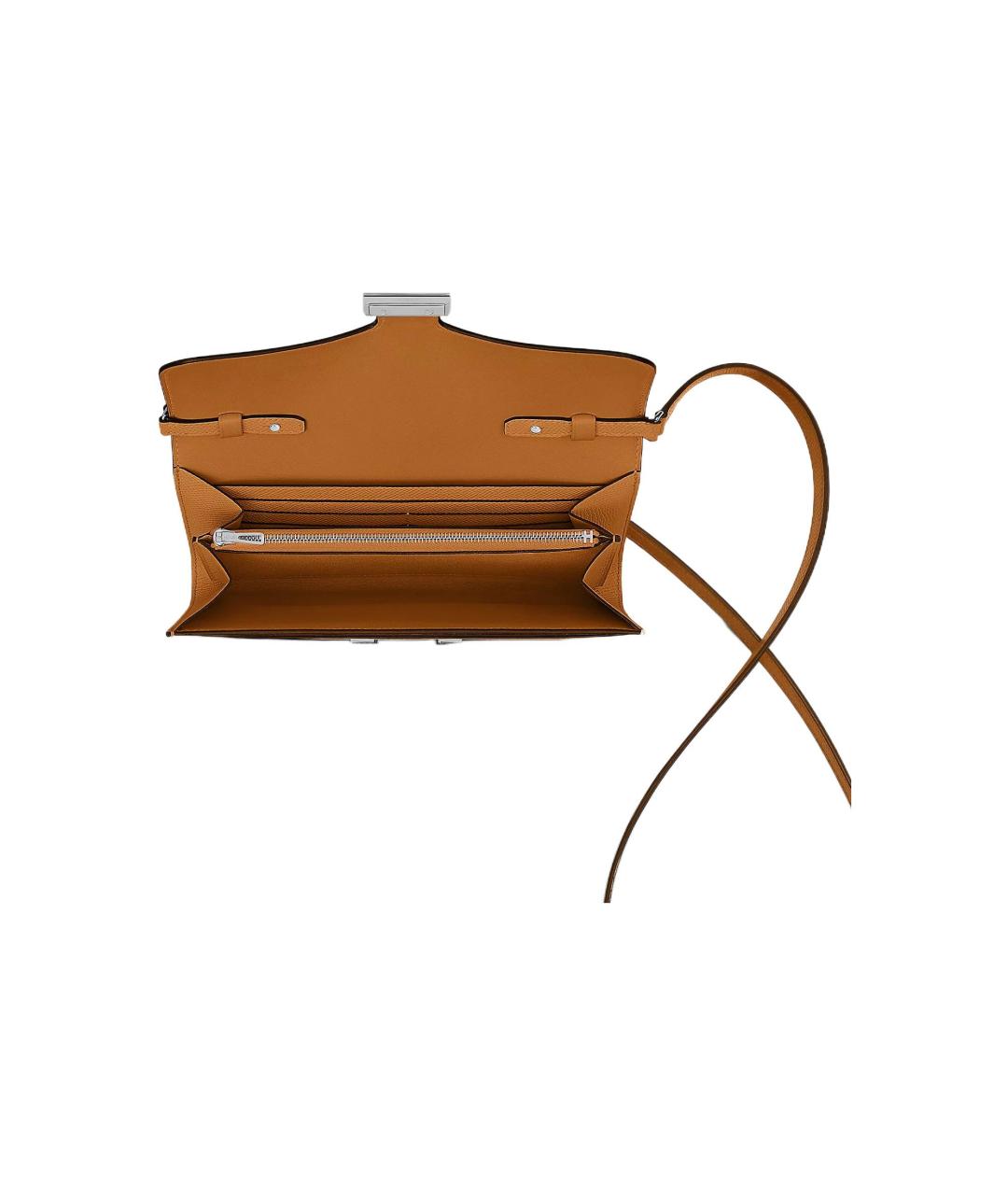 HERMES Коричневая кожаная сумка через плечо, фото 3