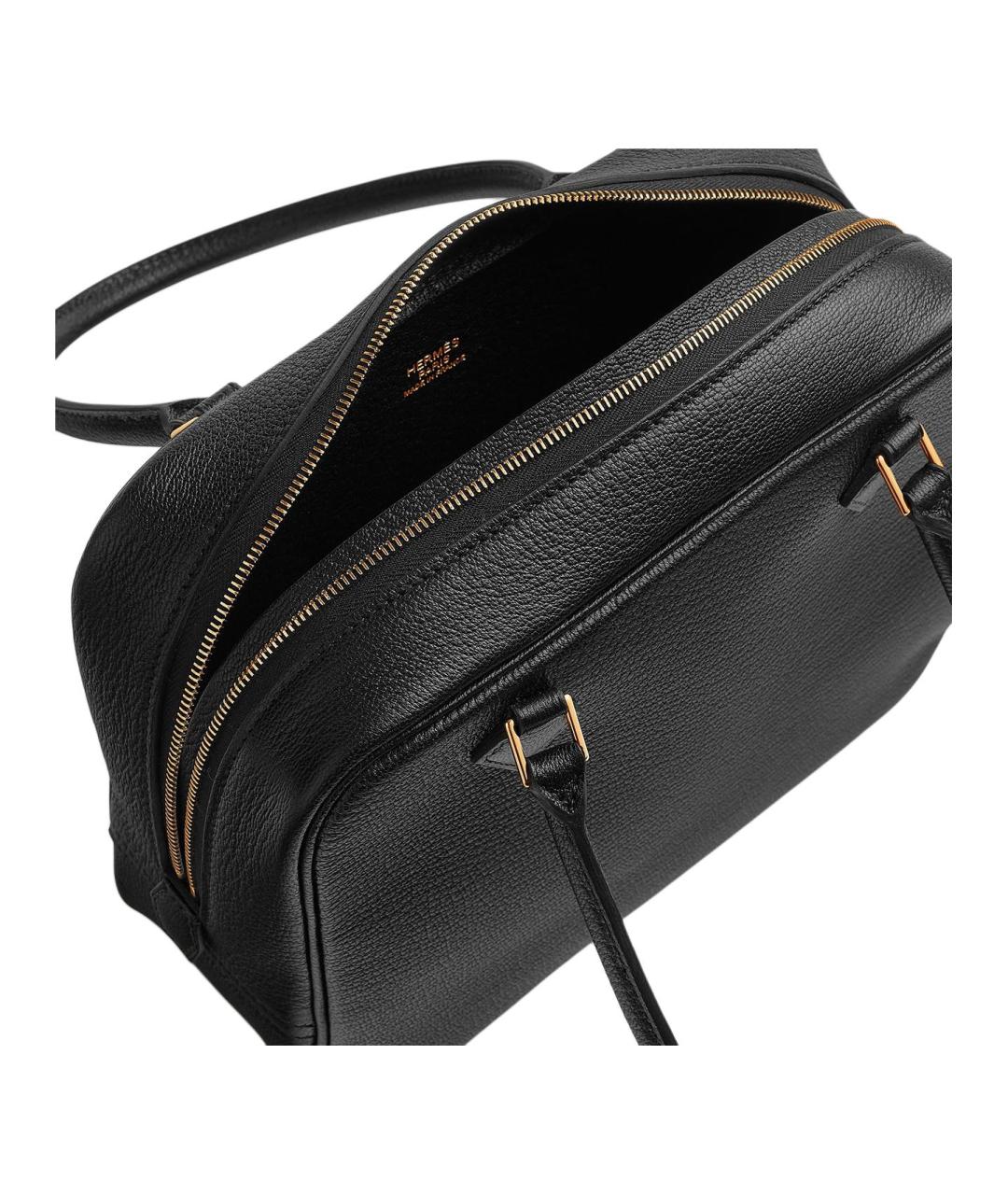 HERMES Черная кожаная сумка через плечо, фото 3