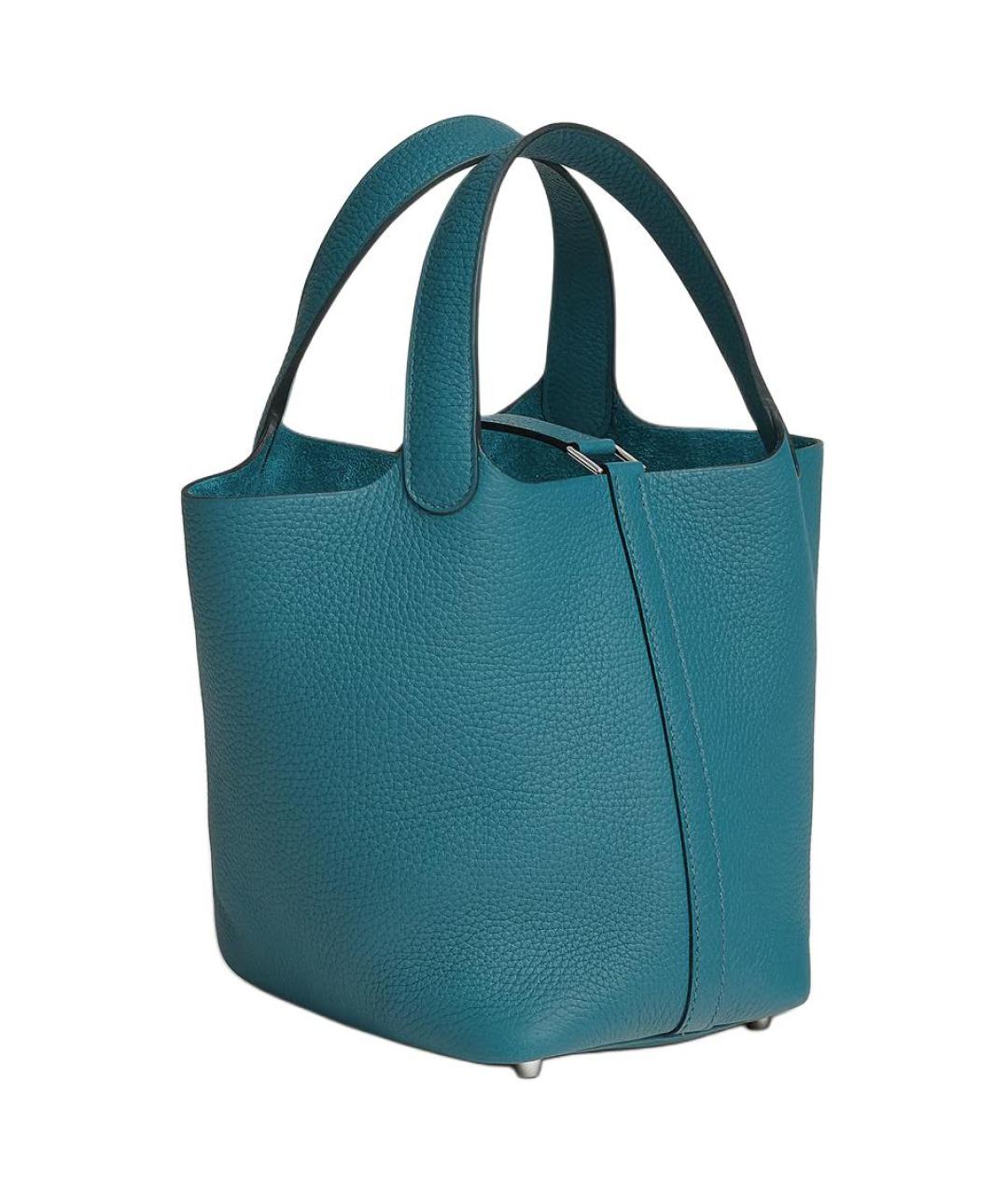 HERMES Синяя кожаная сумка через плечо, фото 3