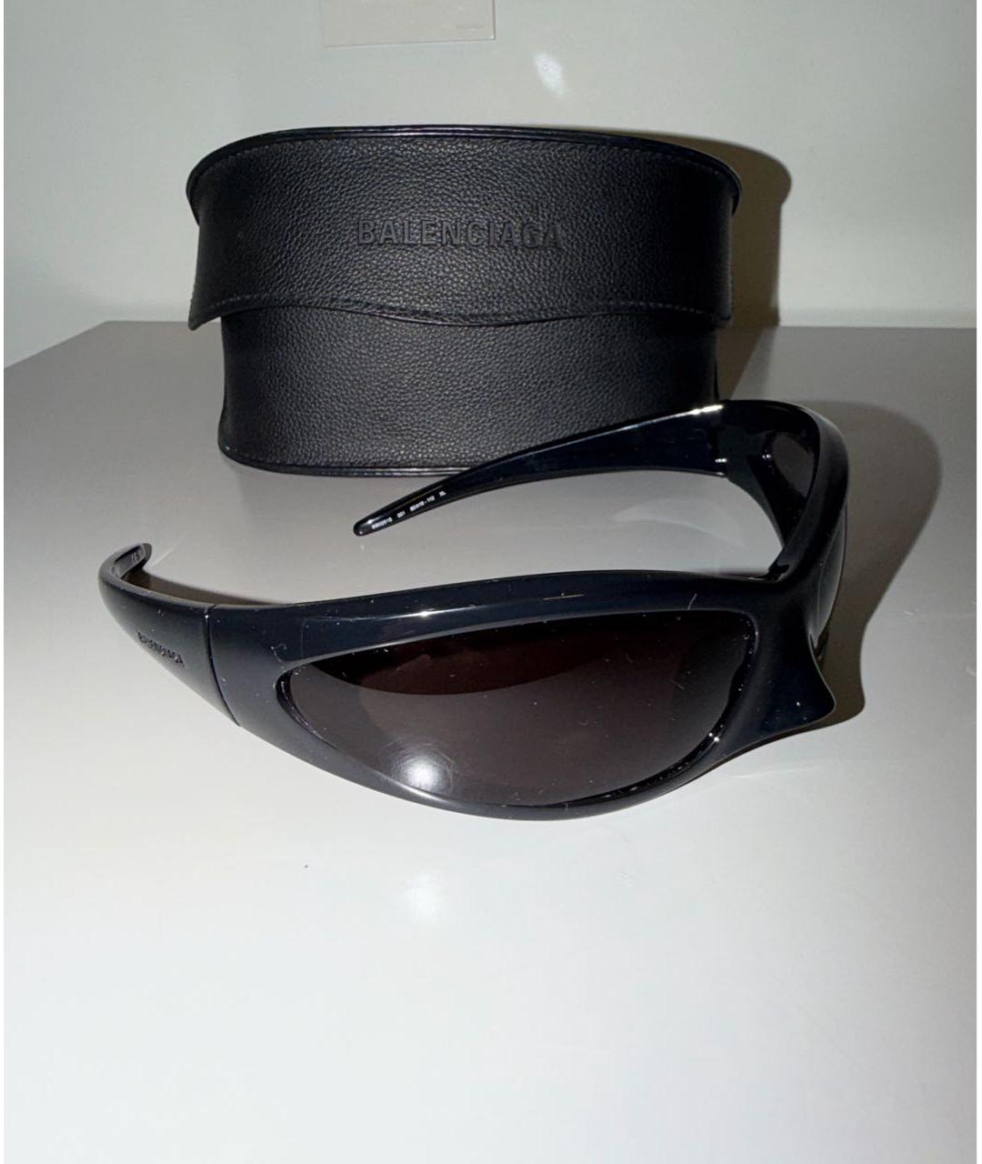 BALENCIAGA Черные пластиковые солнцезащитные очки, фото 2