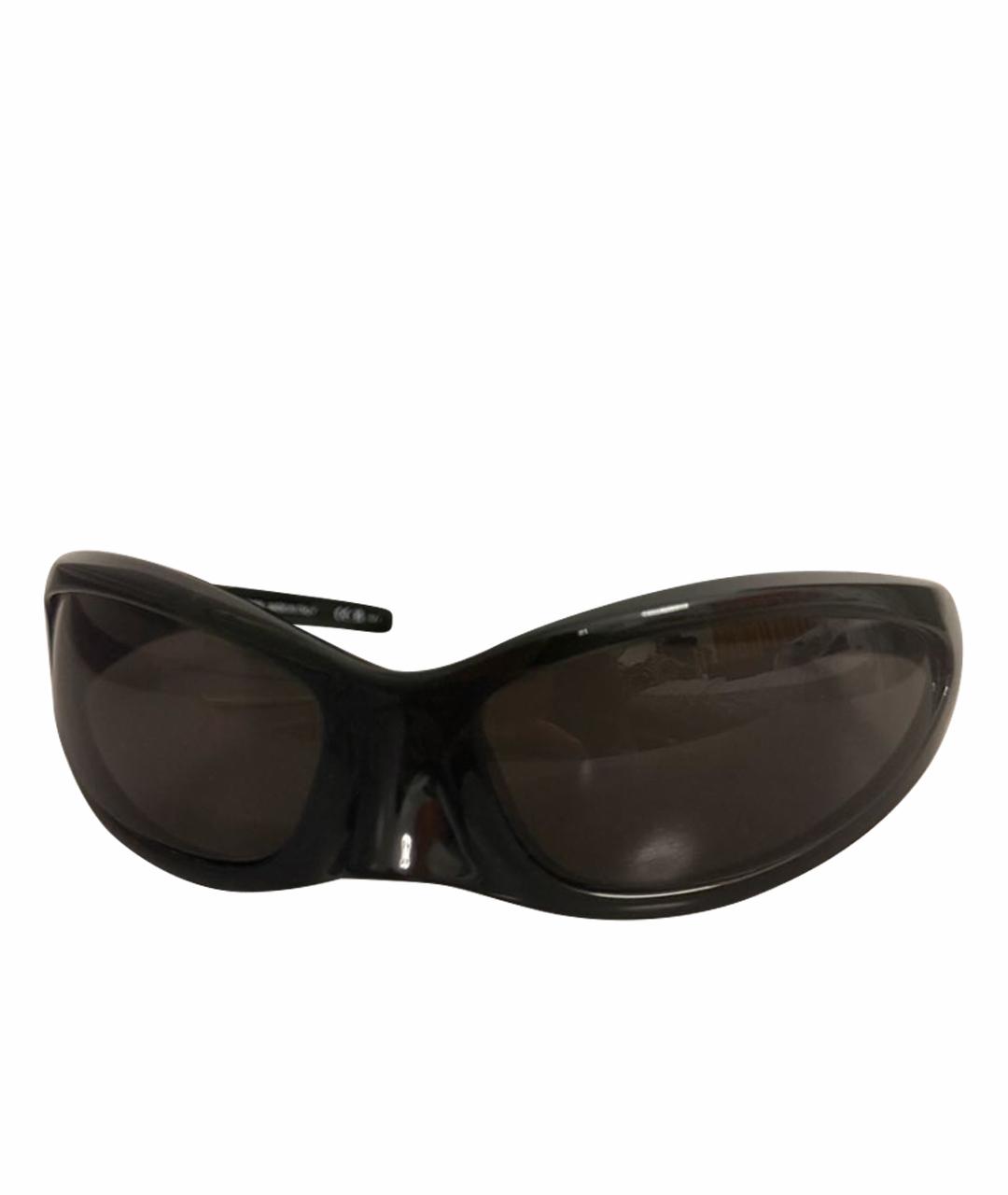 BALENCIAGA Черные пластиковые солнцезащитные очки, фото 1