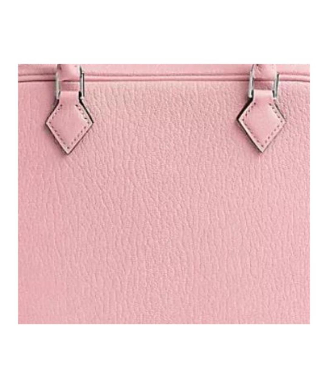 HERMES Розовая кожаная сумка через плечо, фото 4