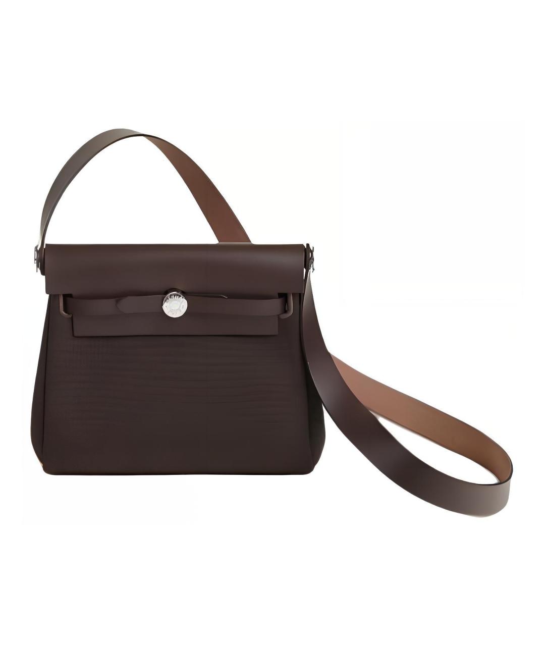 HERMES Коричневая кожаная сумка через плечо, фото 1