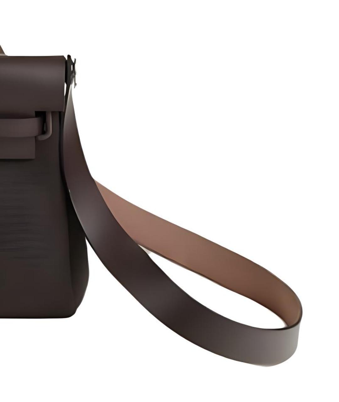 HERMES Коричневая кожаная сумка через плечо, фото 3