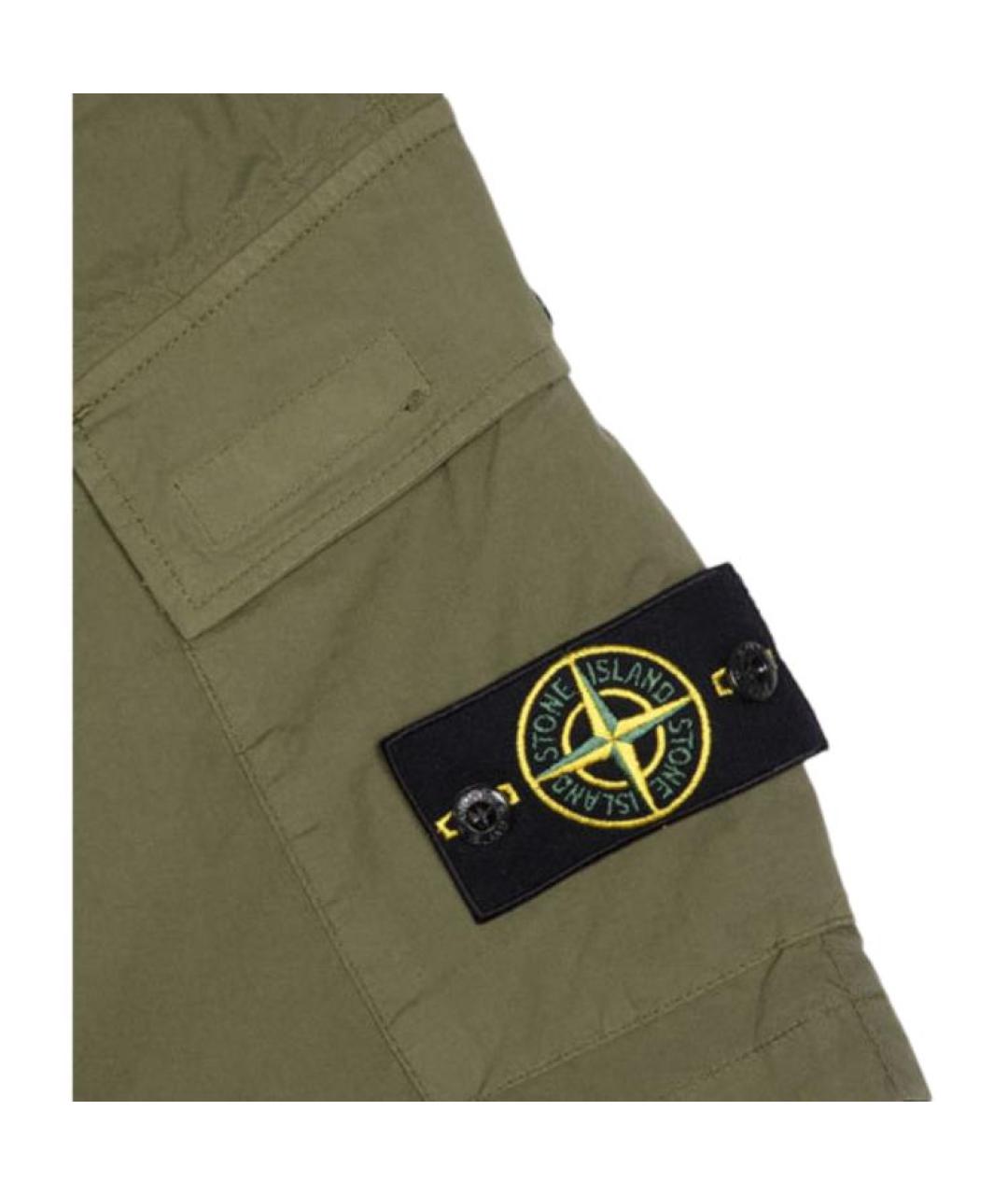 STONE ISLAND Зеленые шорты, фото 5