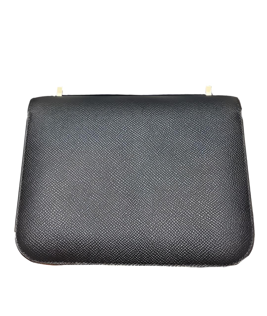 HERMES Черная кожаная сумка через плечо, фото 4