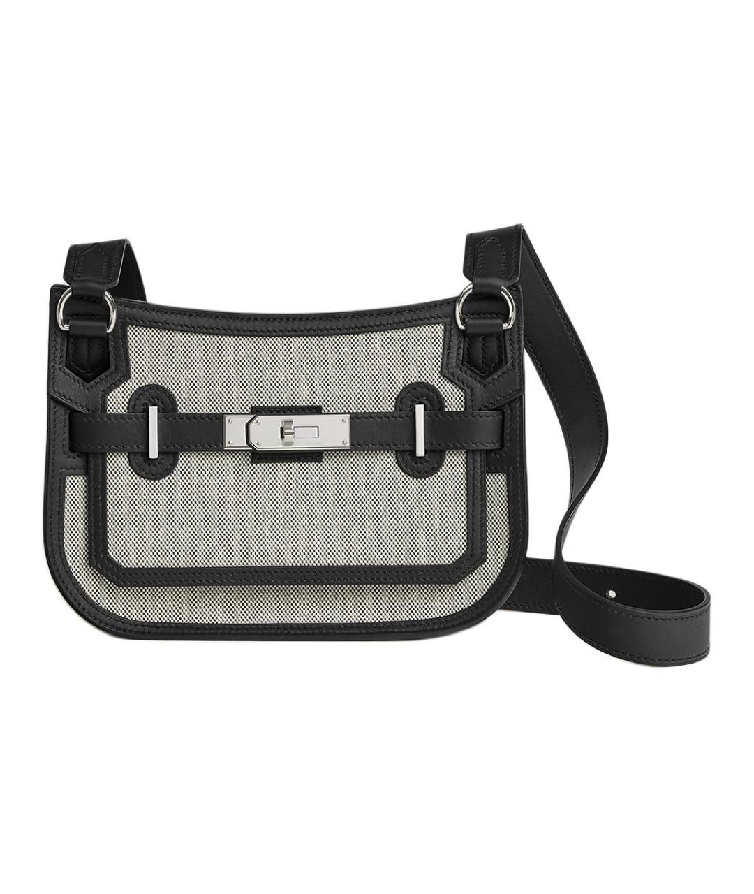 HERMES Черная кожаная сумка через плечо, фото 1