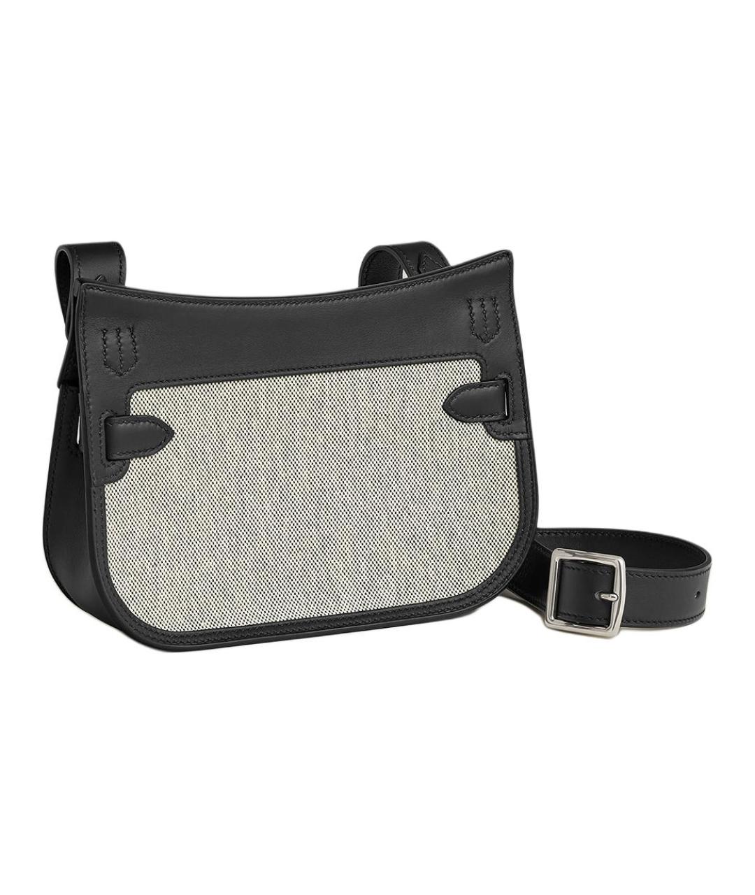 HERMES Черная кожаная сумка через плечо, фото 3