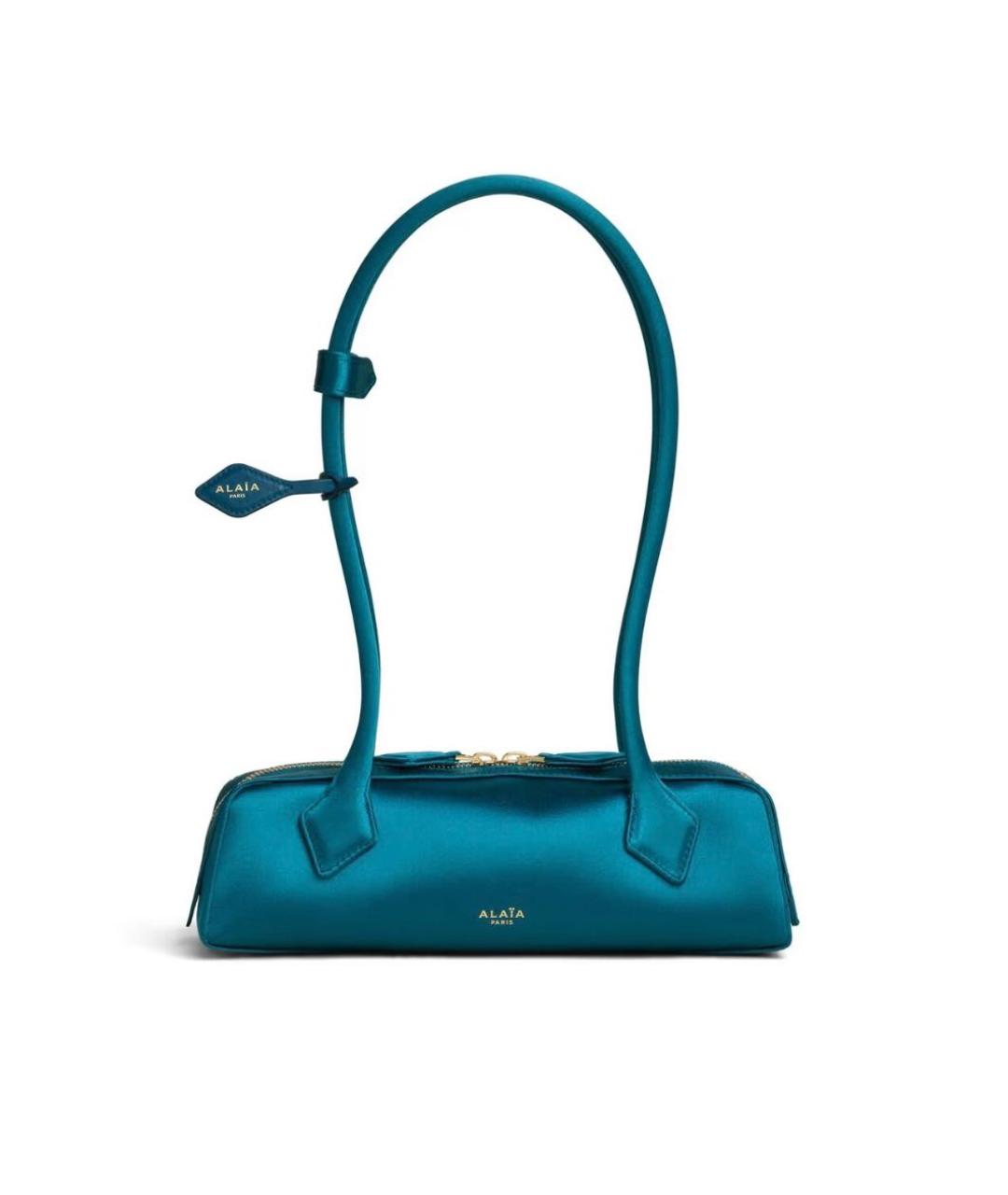 ALAIA Синяя тканевая сумка с короткими ручками, фото 1