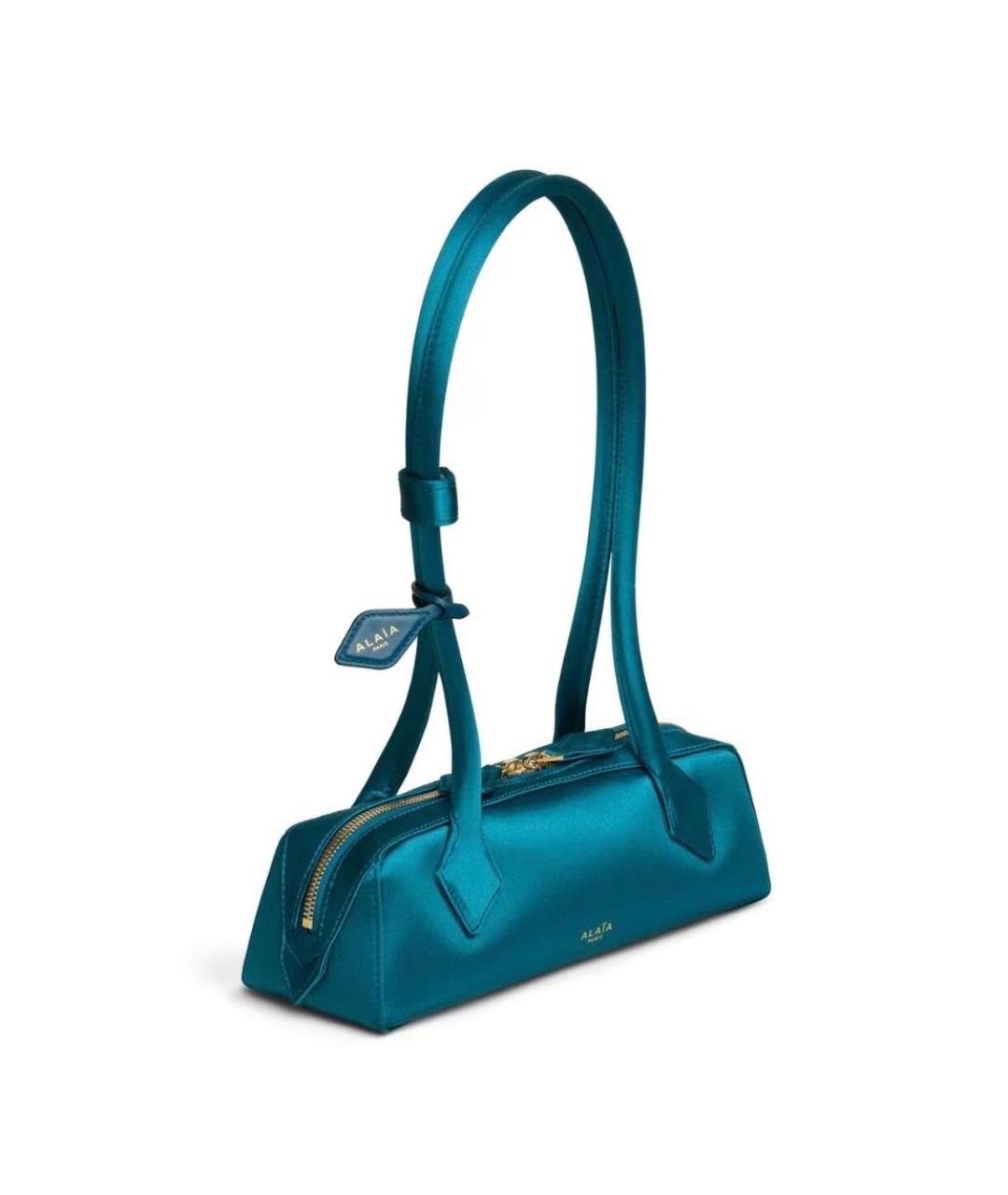 ALAIA Синяя тканевая сумка с короткими ручками, фото 2