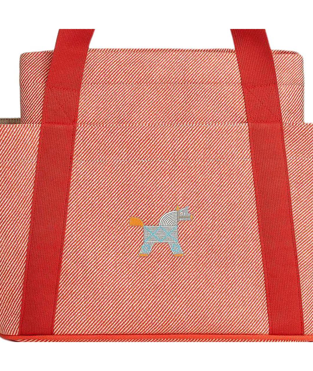 HERMES Оранжевая шерстяная сумка через плечо, фото 4