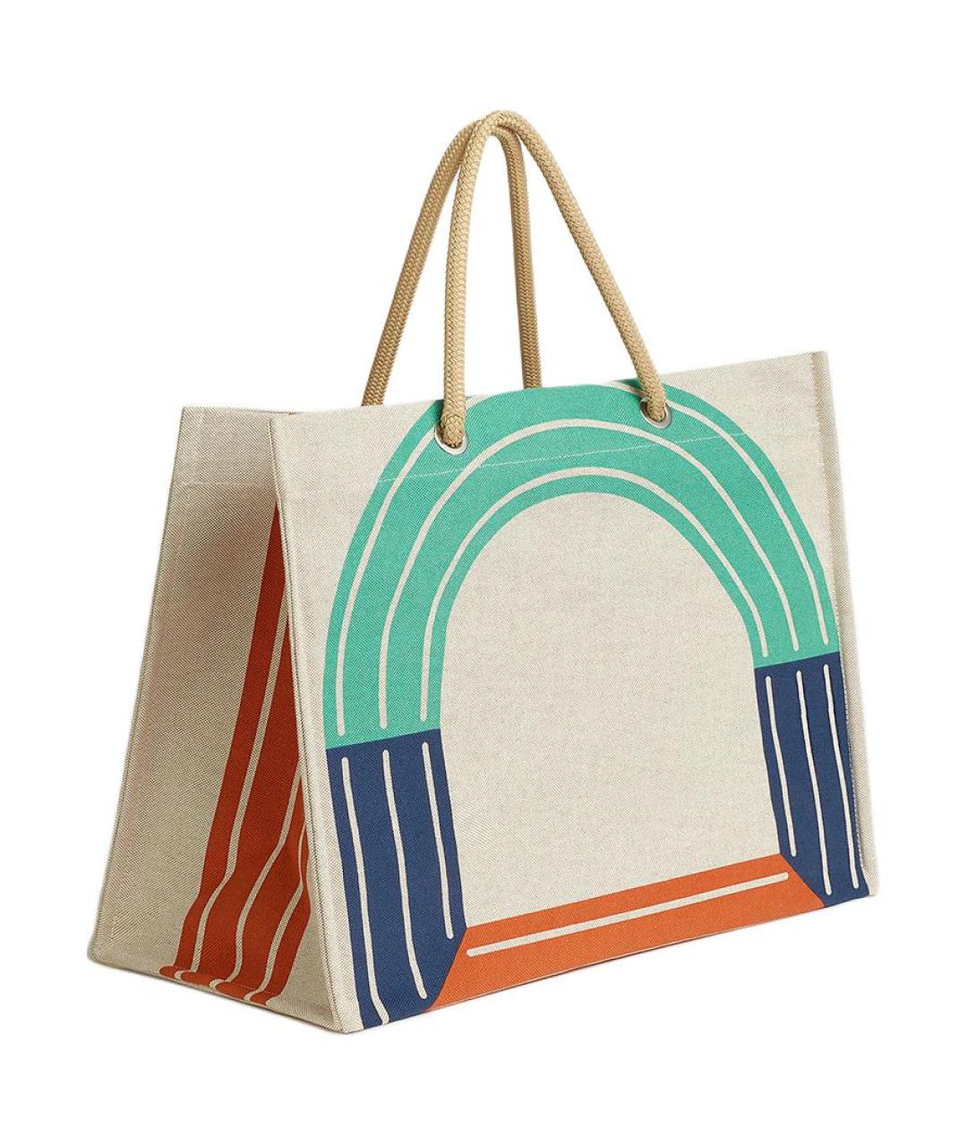 HERMES Синяя хлопковая сумка через плечо, фото 2