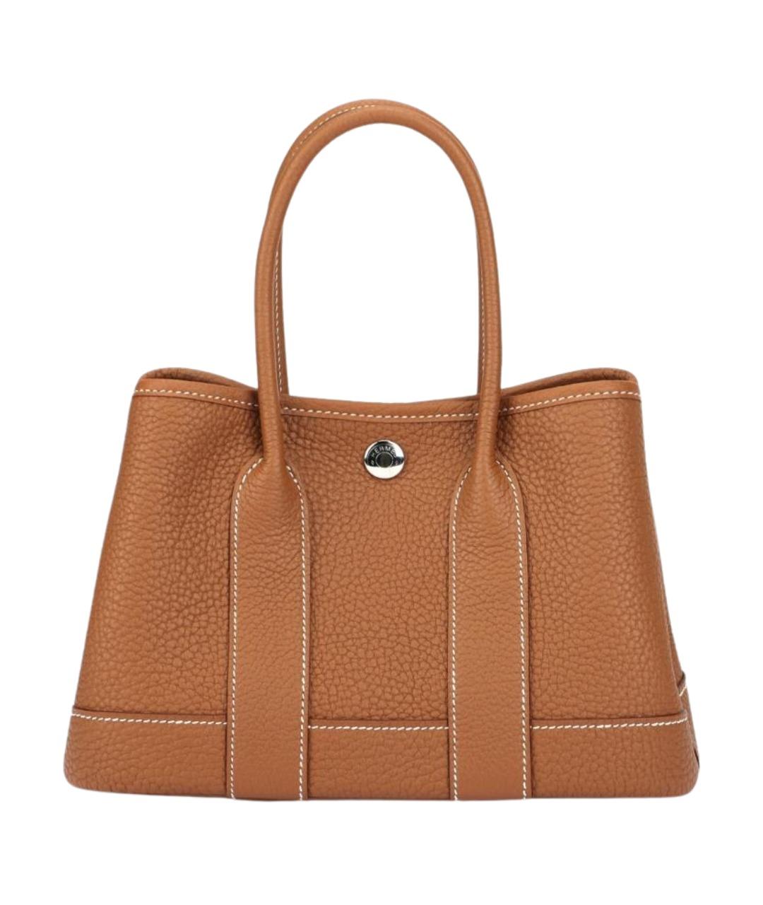 HERMES Коричневая кожаная сумка через плечо, фото 1