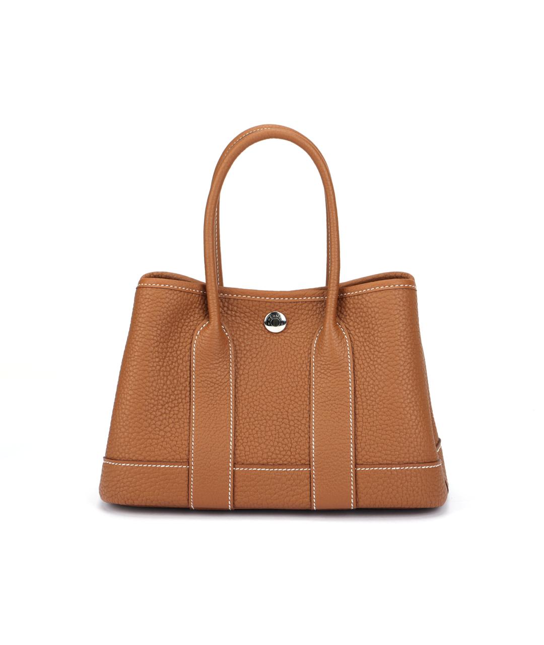 HERMES Коричневая кожаная сумка через плечо, фото 5