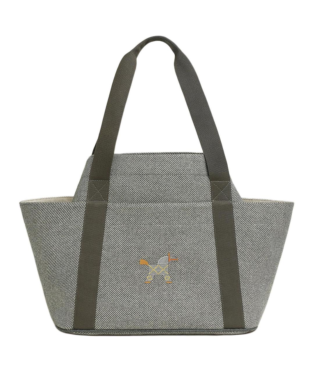 HERMES Серая шерстяная сумка через плечо, фото 1