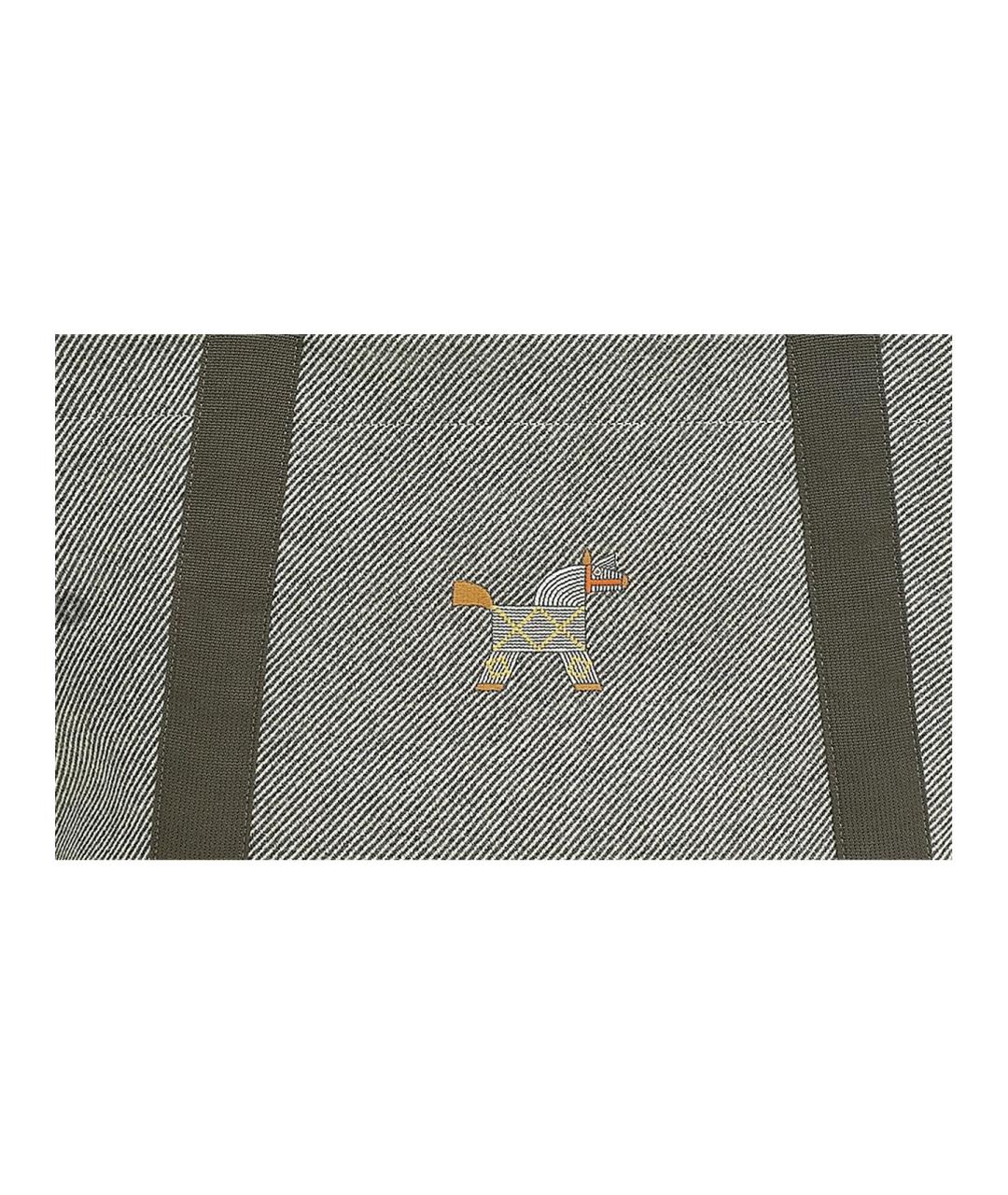 HERMES Серая шерстяная сумка через плечо, фото 4