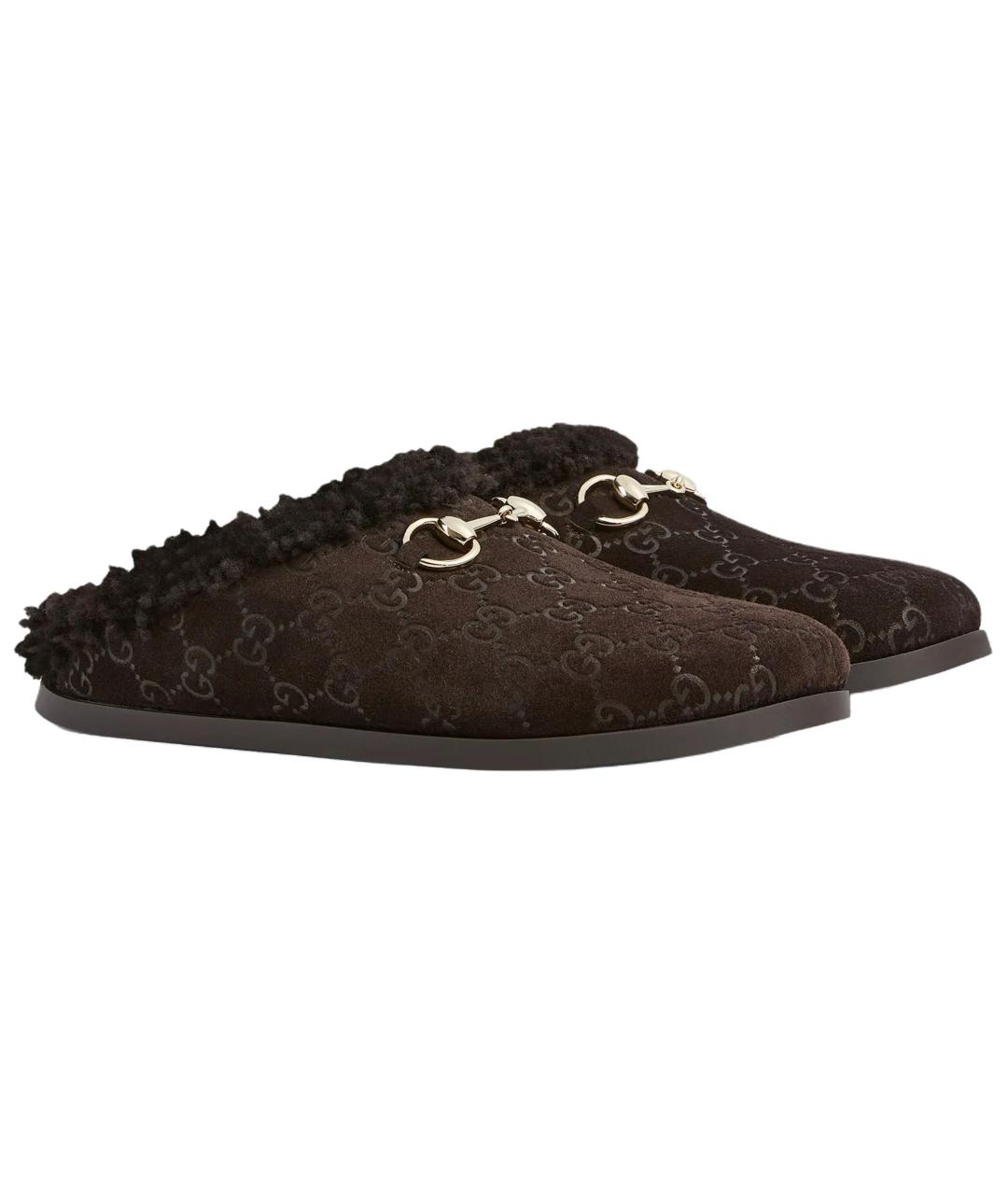 GUCCI Коричневые мюли, фото 3