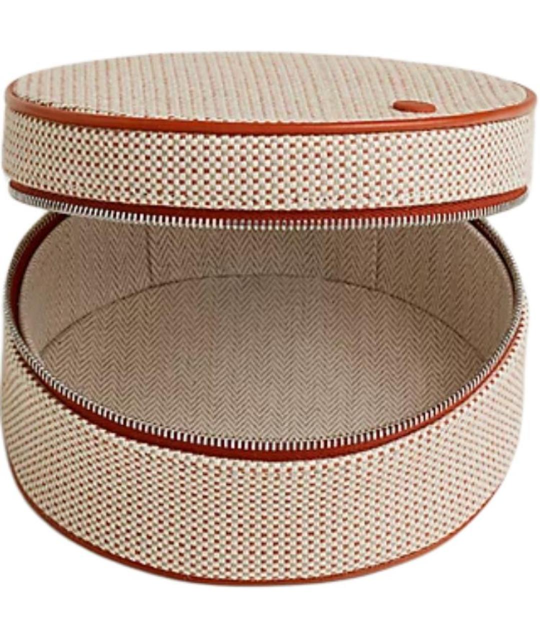 HERMES Коричневая хлопковая косметичка, фото 2