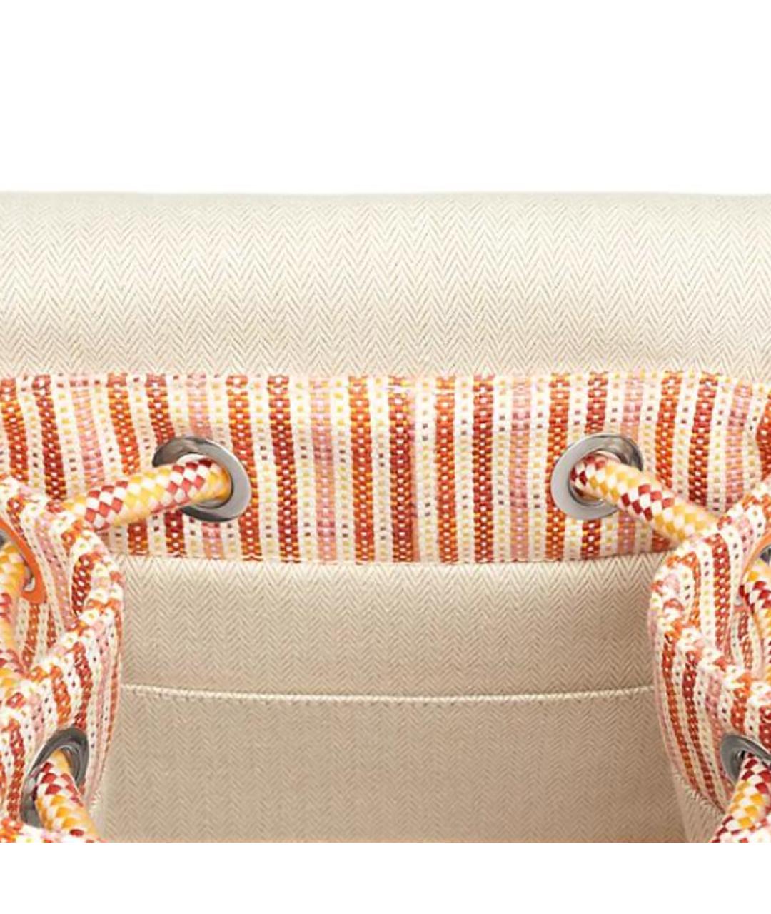 HERMES Оранжевый хлопковый рюкзак, фото 3