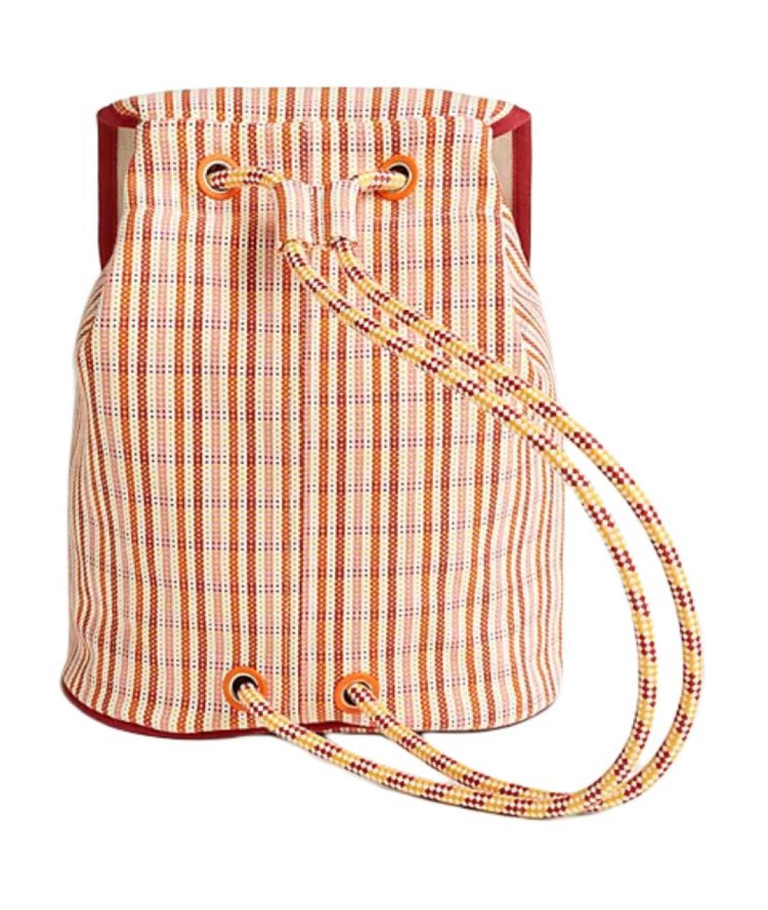 HERMES Оранжевый хлопковый рюкзак, фото 2