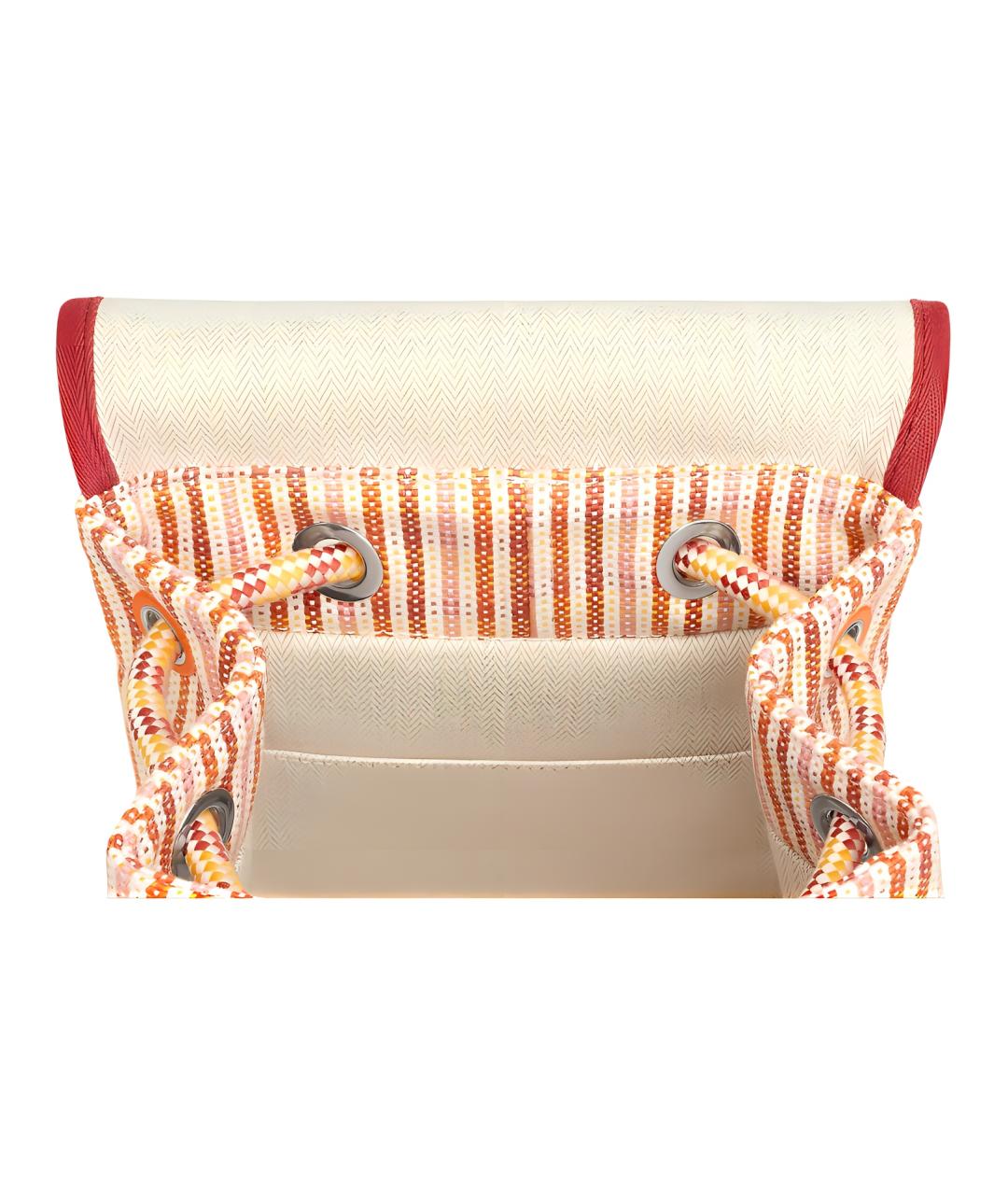 HERMES Оранжевый хлопковый рюкзак, фото 4