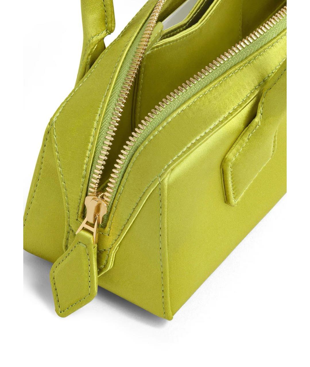 ALAIA Салатовая тканевая сумка с короткими ручками, фото 3