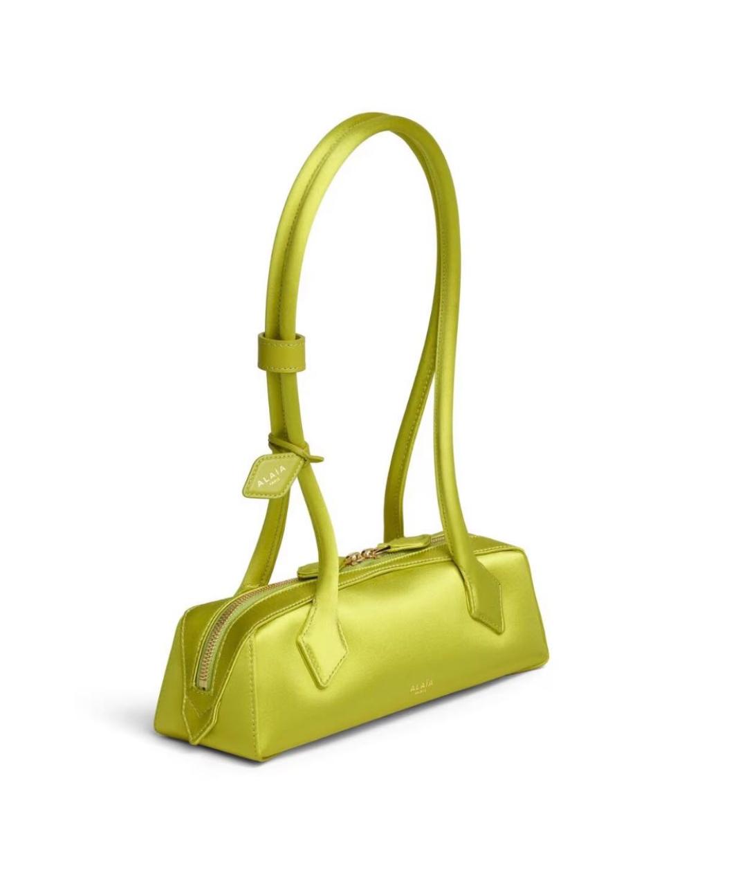 ALAIA Салатовая тканевая сумка с короткими ручками, фото 2