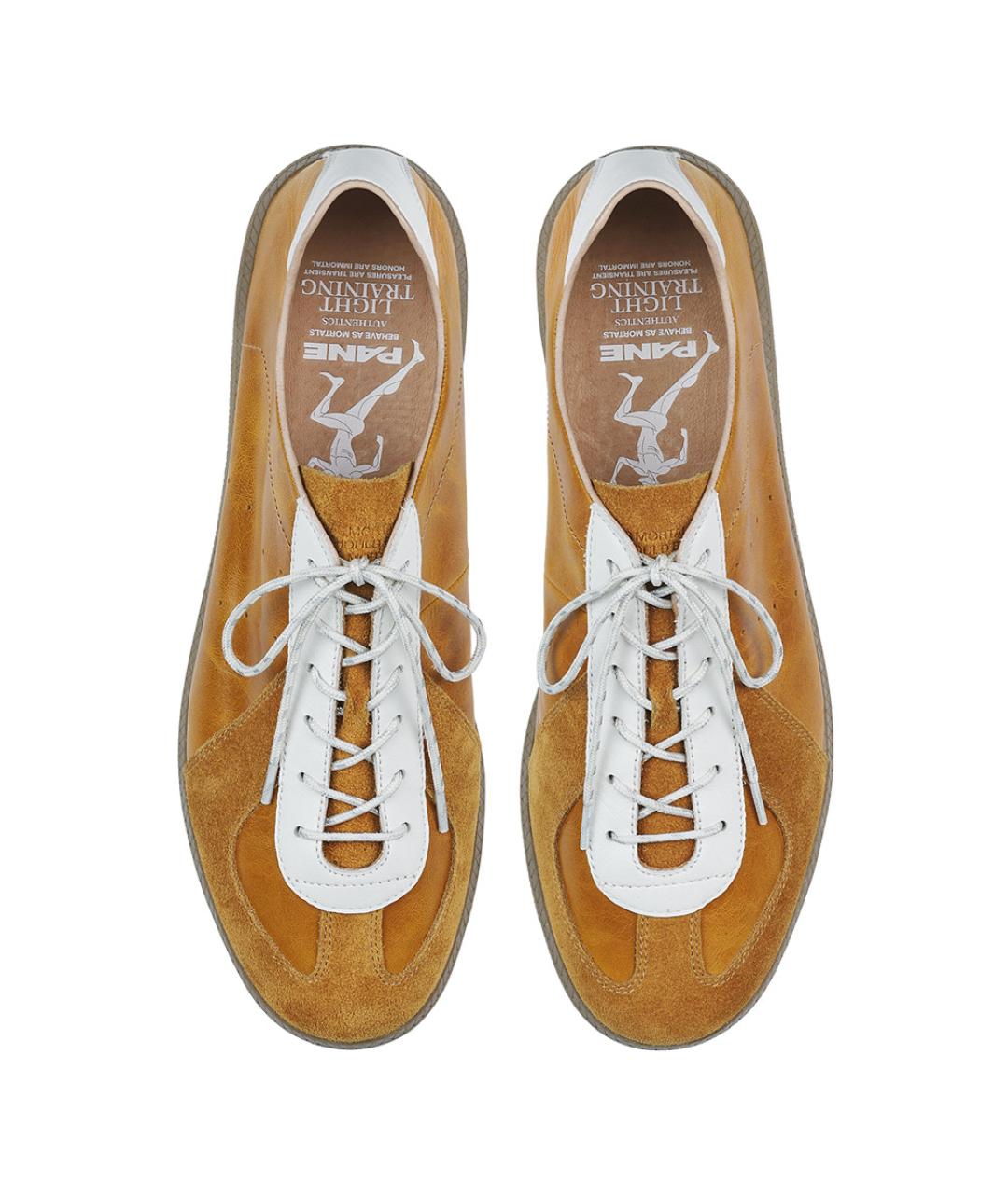 PANE Горчичные кожаные кеды, фото 4