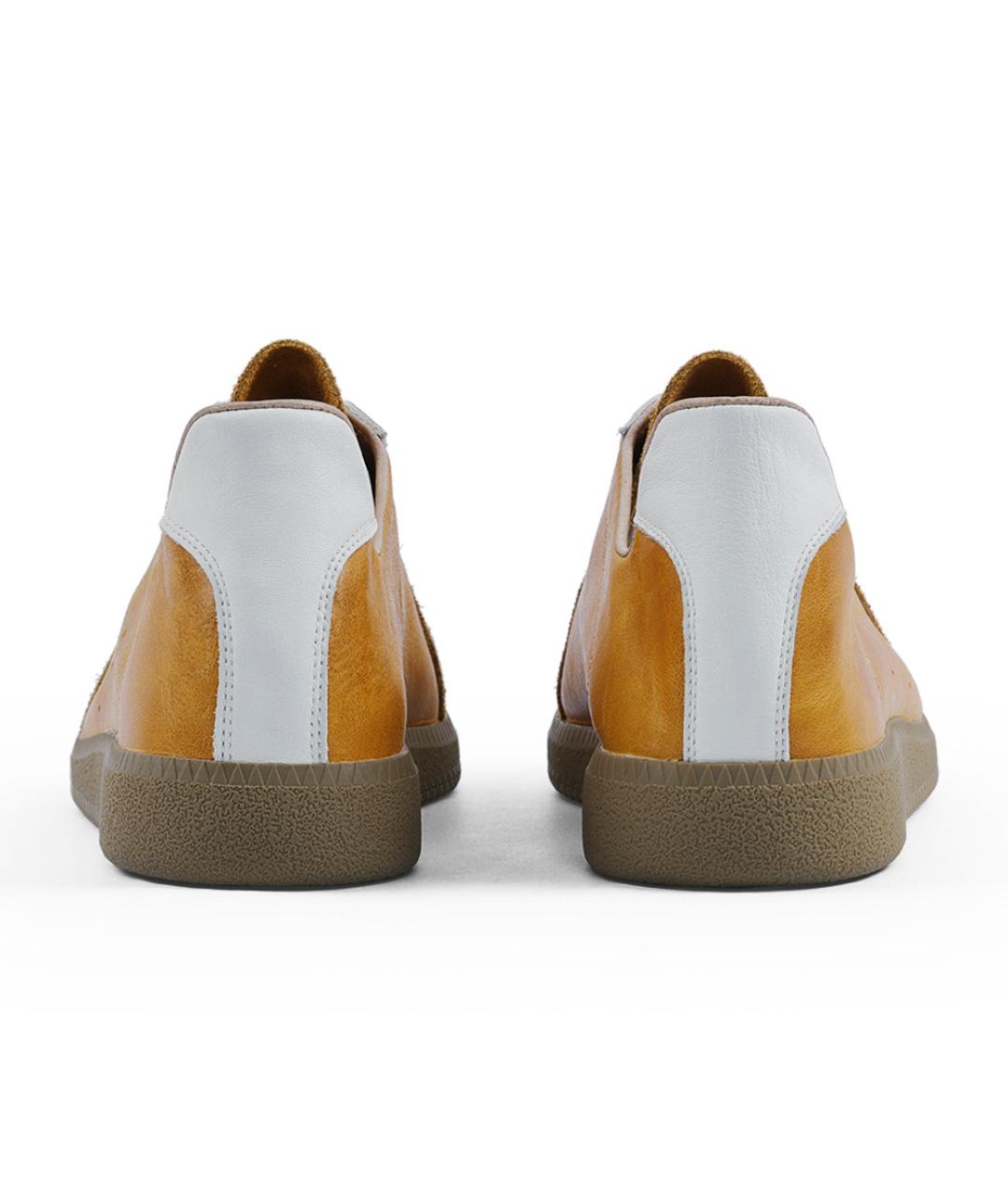 PANE Горчичные кожаные кеды, фото 5
