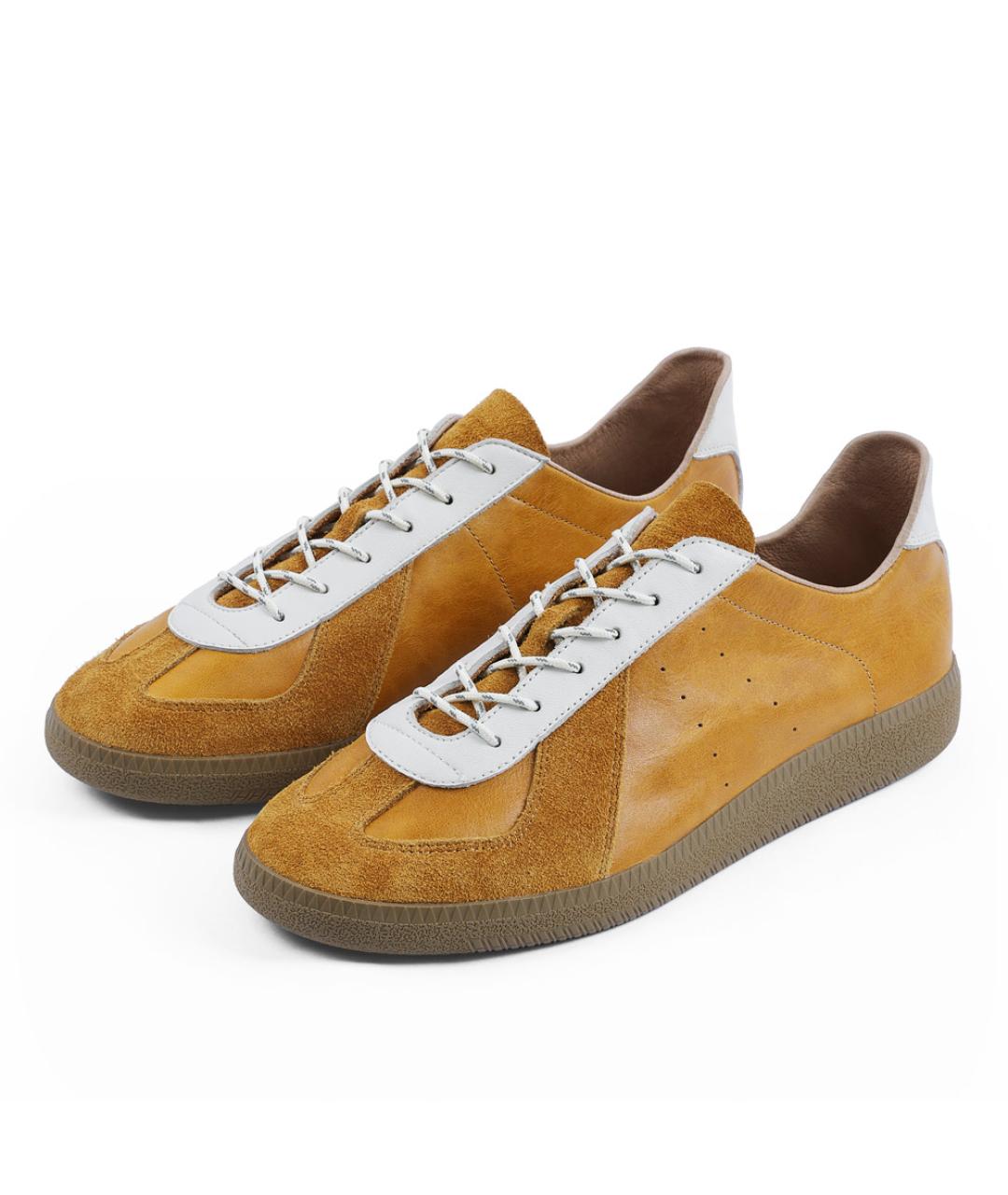 PANE Горчичные кожаные кеды, фото 3