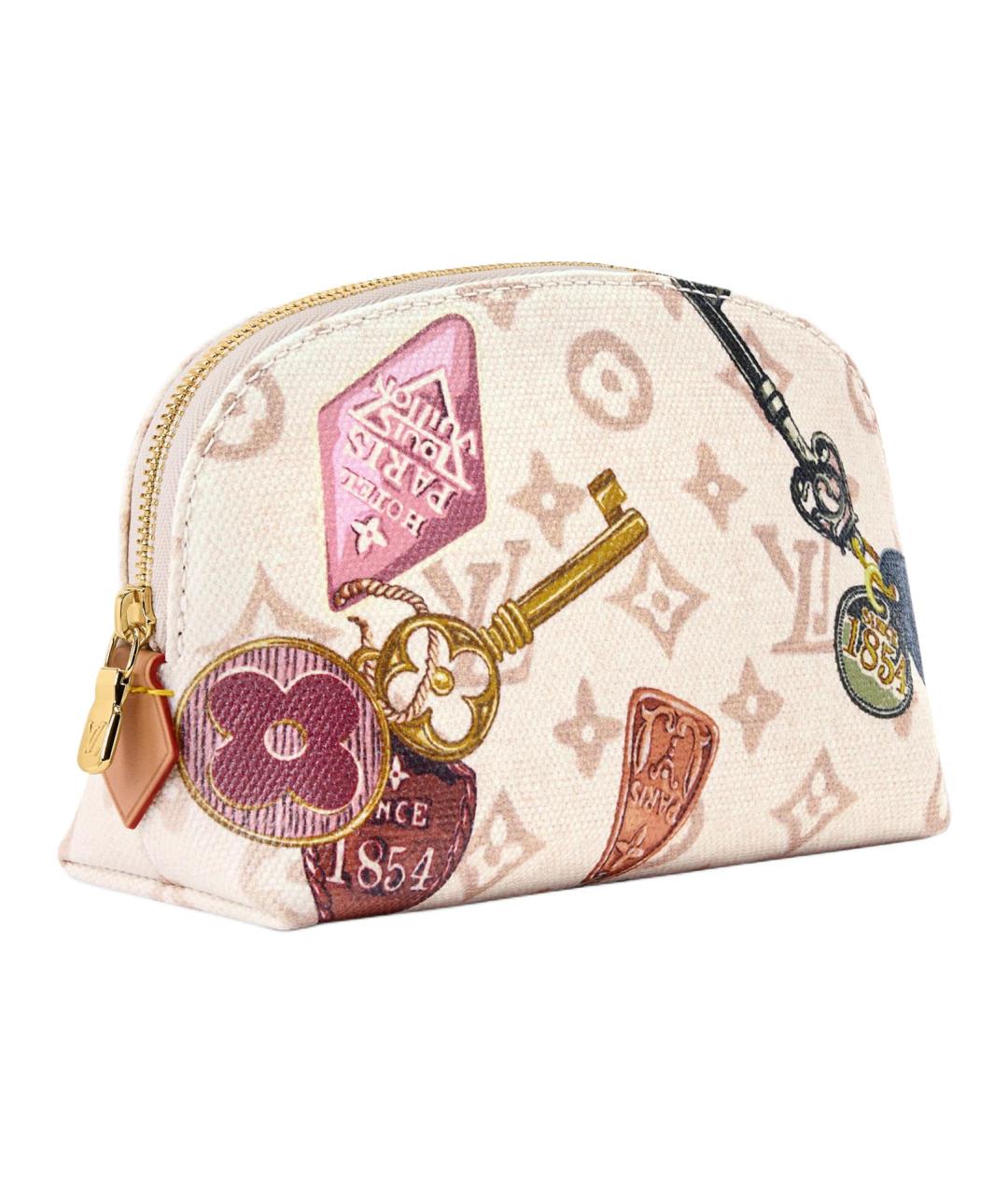 LOUIS VUITTON Бежевая канва косметичка, фото 2