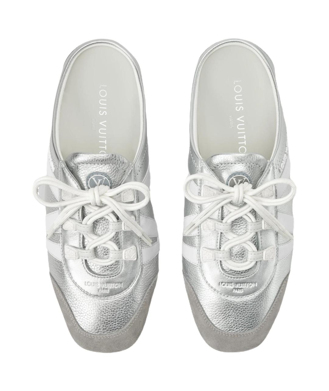 LOUIS VUITTON Серебряные мюли, фото 4