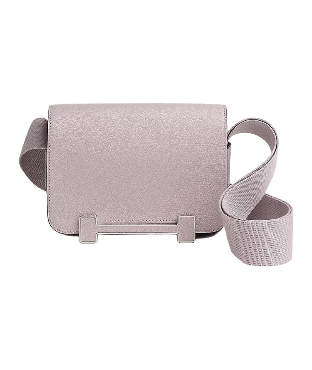 HERMES Фиолетовая кожаная сумка через плечо, фото 1