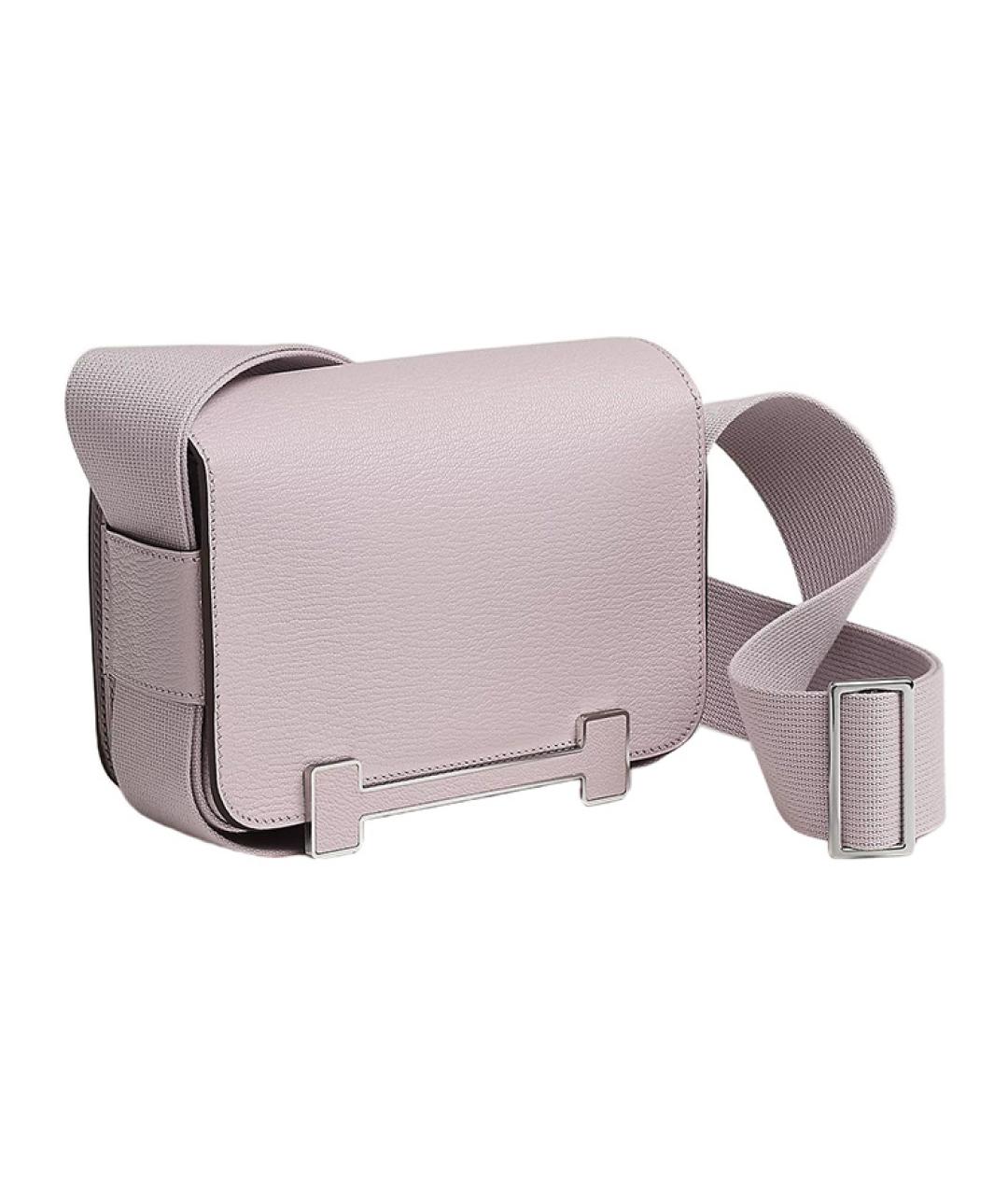 HERMES Фиолетовая кожаная сумка через плечо, фото 3