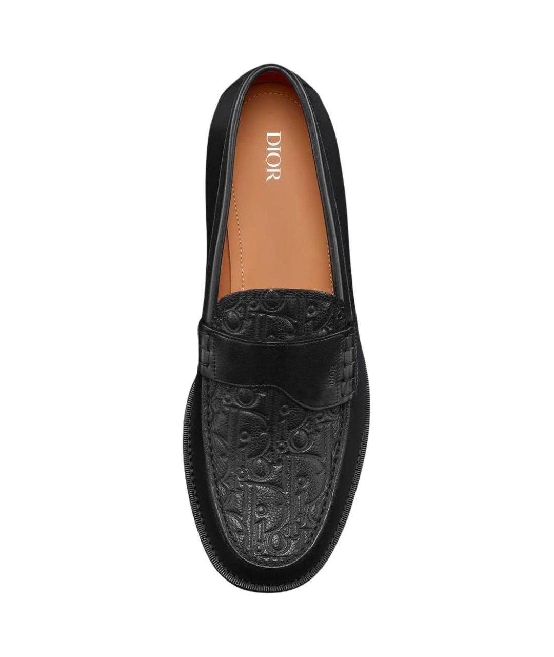CHRISTIAN DIOR Черные кожаные лоферы, фото 4