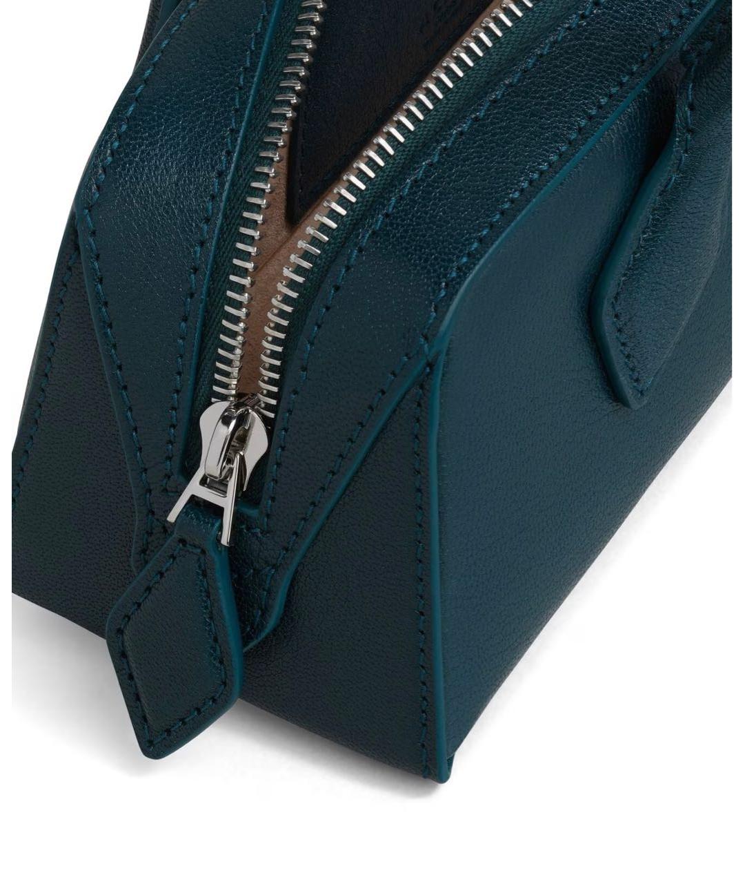 ALAIA Темно-синяя кожаная сумка с короткими ручками, фото 3
