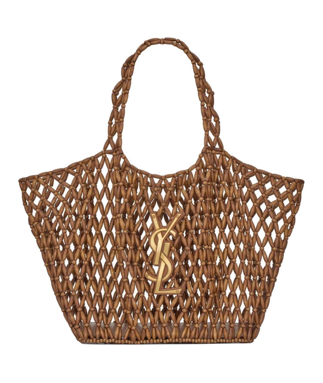 SAINT LAURENT Коричневая сумка через плечо, фото 1