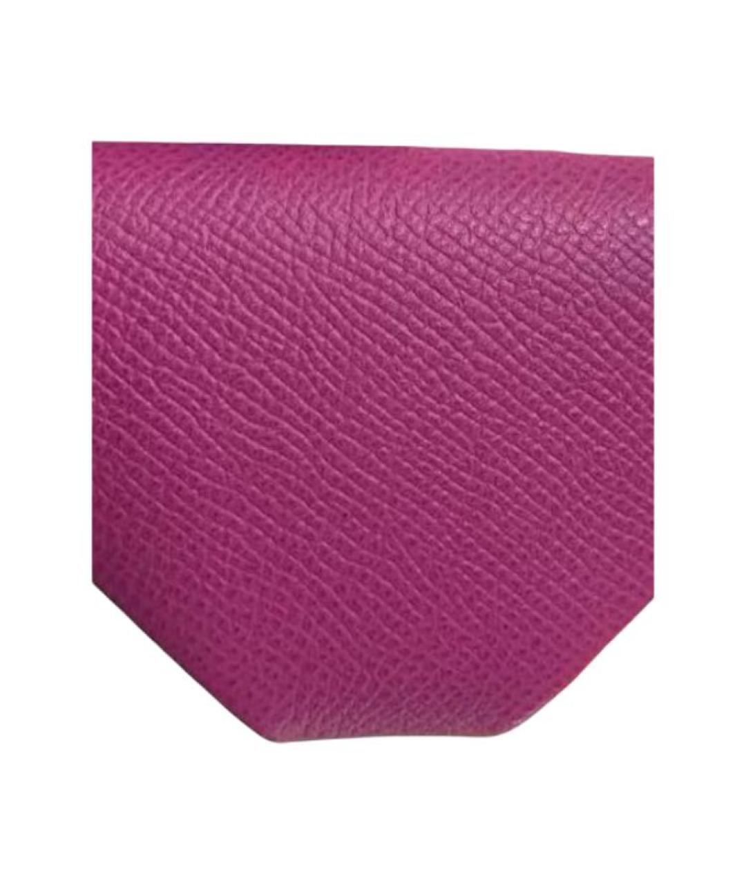 HERMES Розовый кожаный кошелек, фото 4