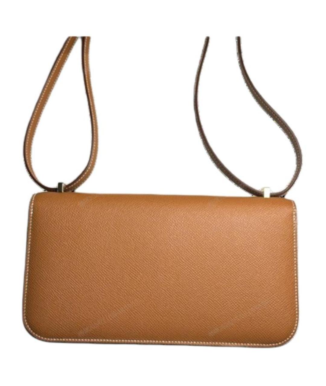 HERMES Коричневая кожаная сумка через плечо, фото 2