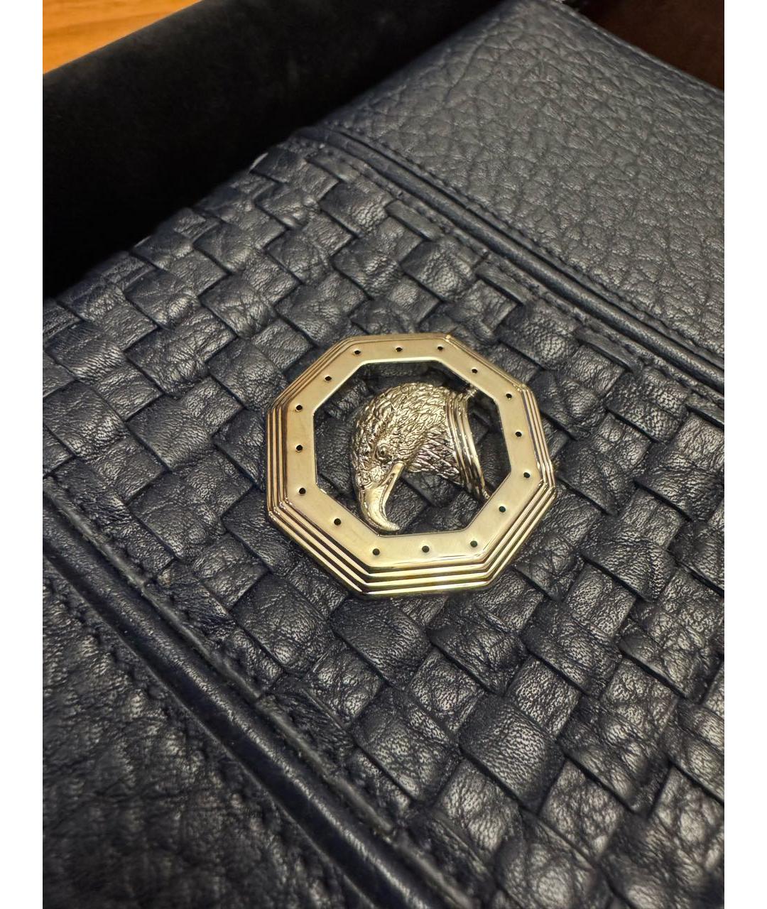 STEFANO RICCI Темно-синий кошелек из экзотической кожи, фото 5