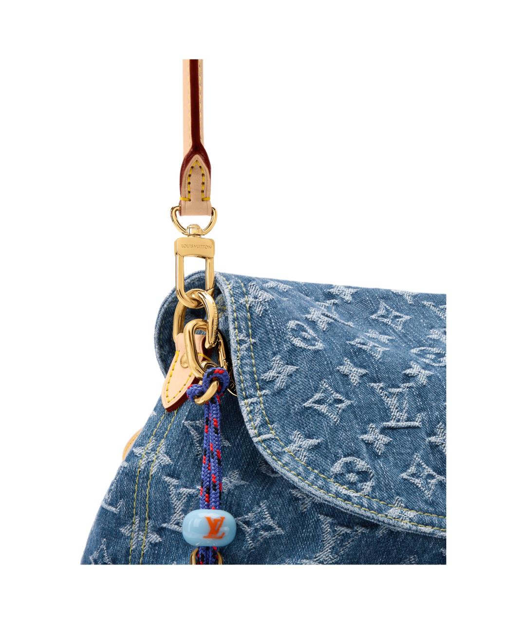 LOUIS VUITTON Синий тканевый рюкзак, фото 5