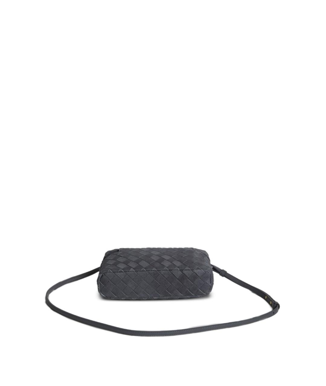 BOTTEGA VENETA Серая кожаная сумка через плечо, фото 5