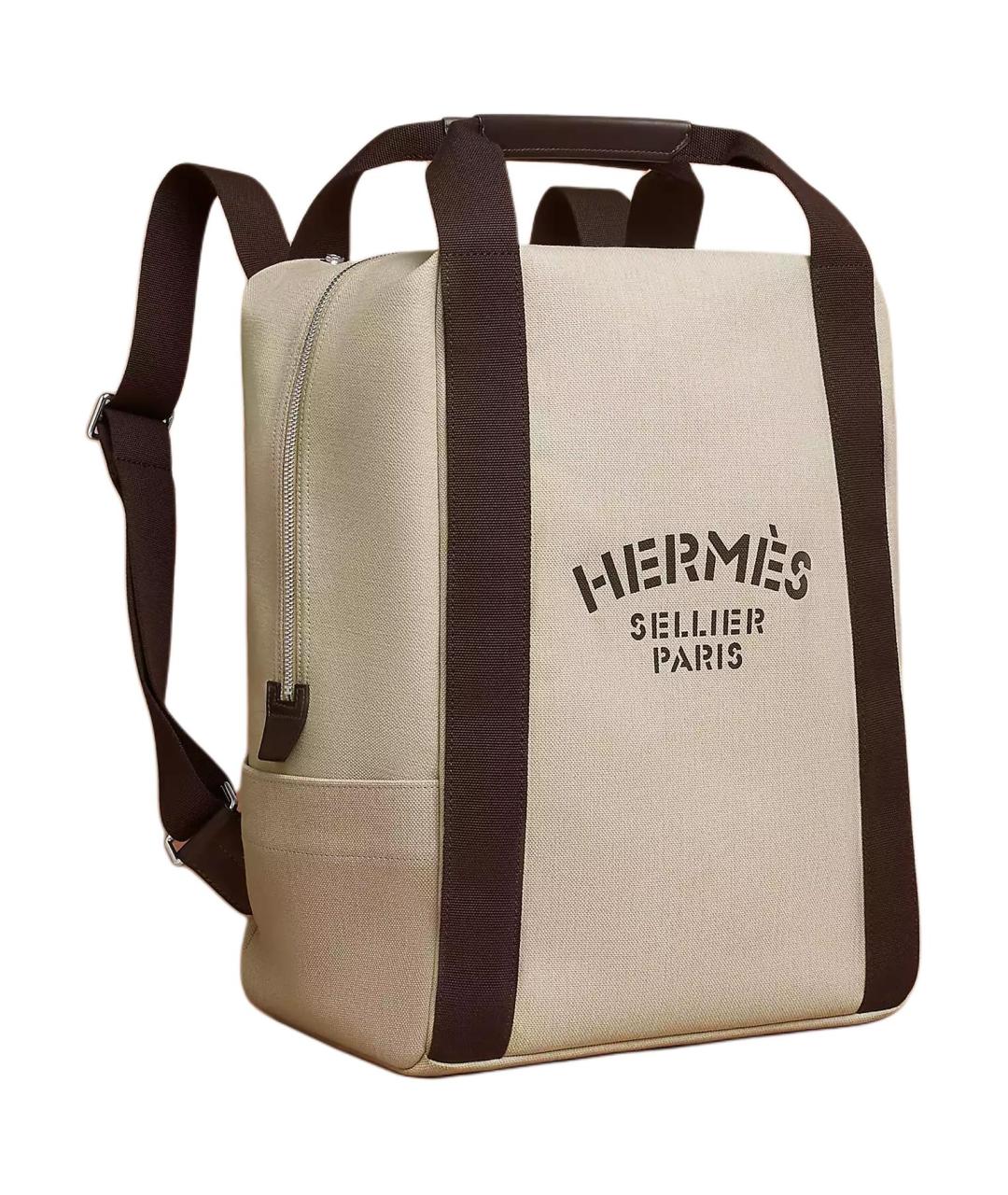 HERMES Бежевый рюкзак, фото 2