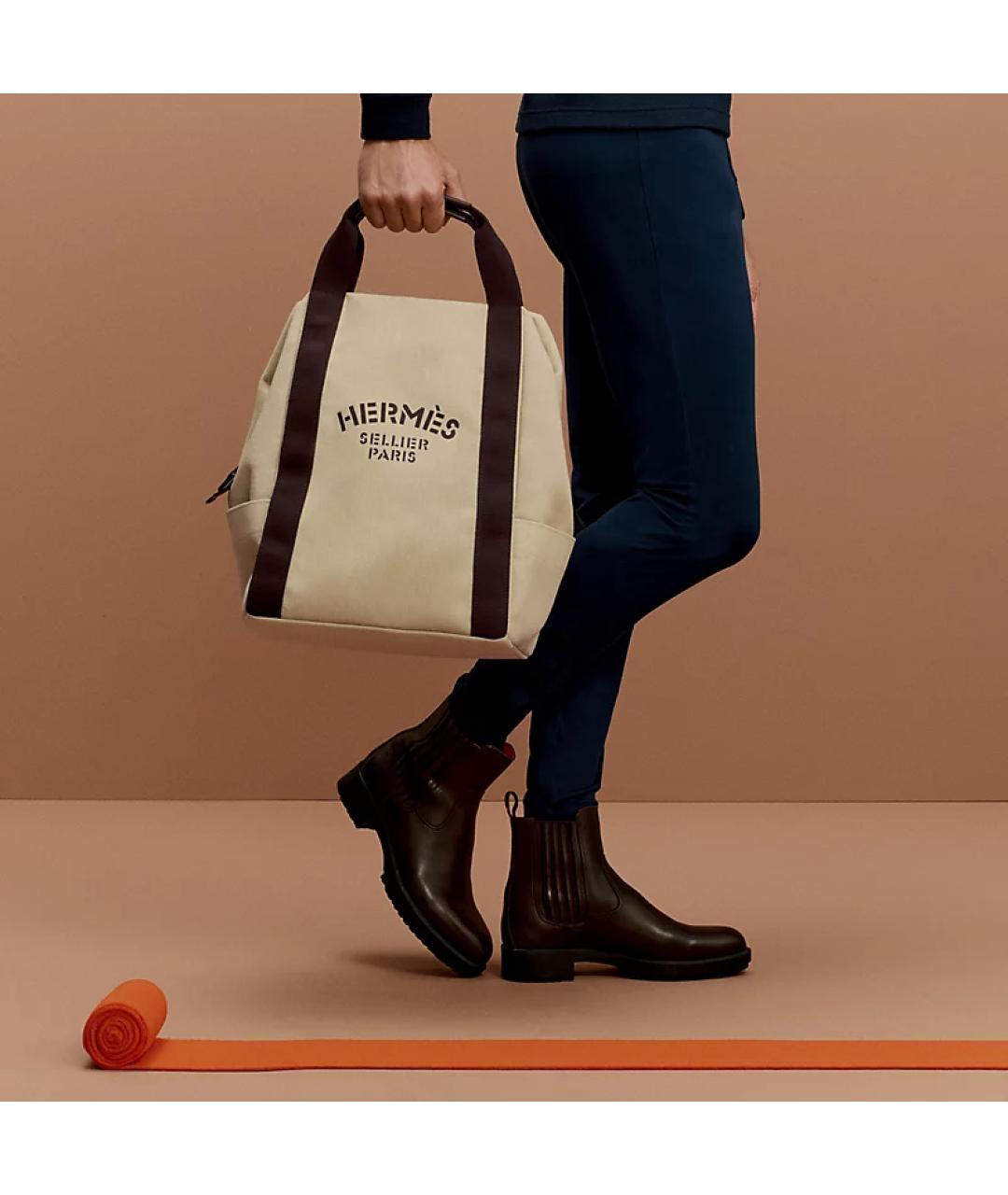 HERMES Бежевый рюкзак, фото 5