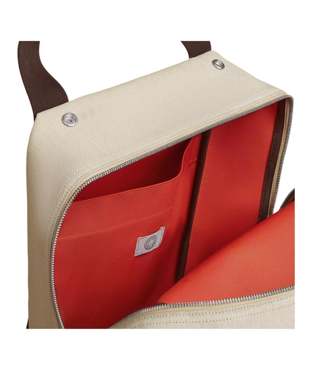 HERMES Бежевый рюкзак, фото 4